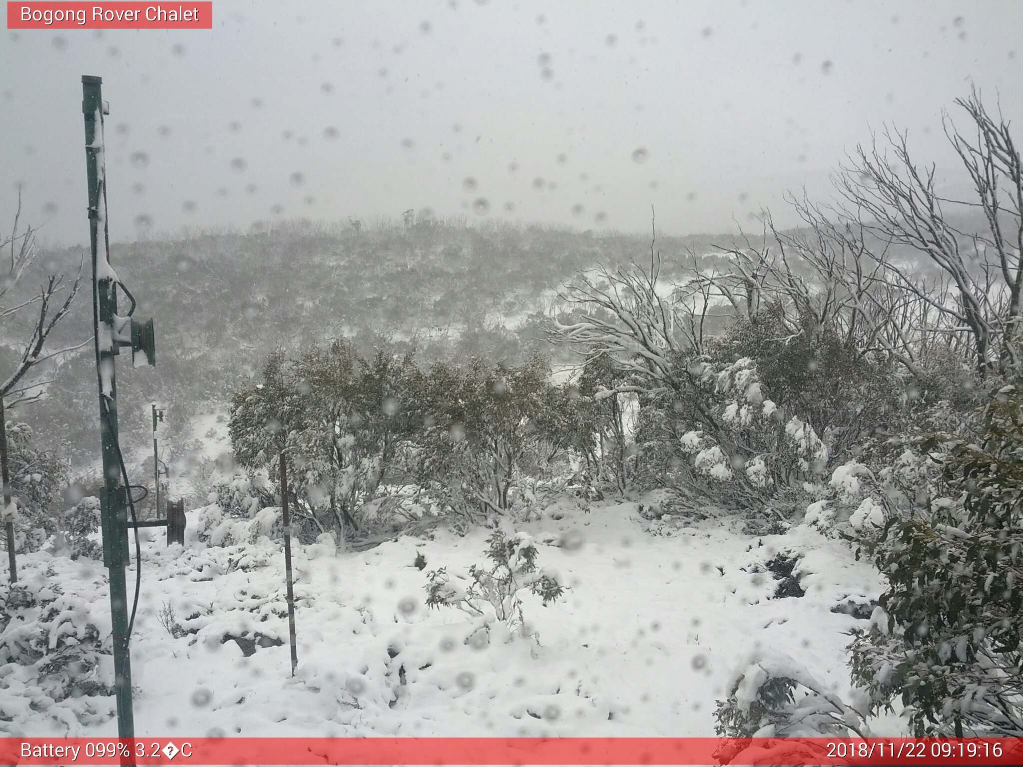 Bogong Web Cam 9:19am Thursday 22nd of November 2018