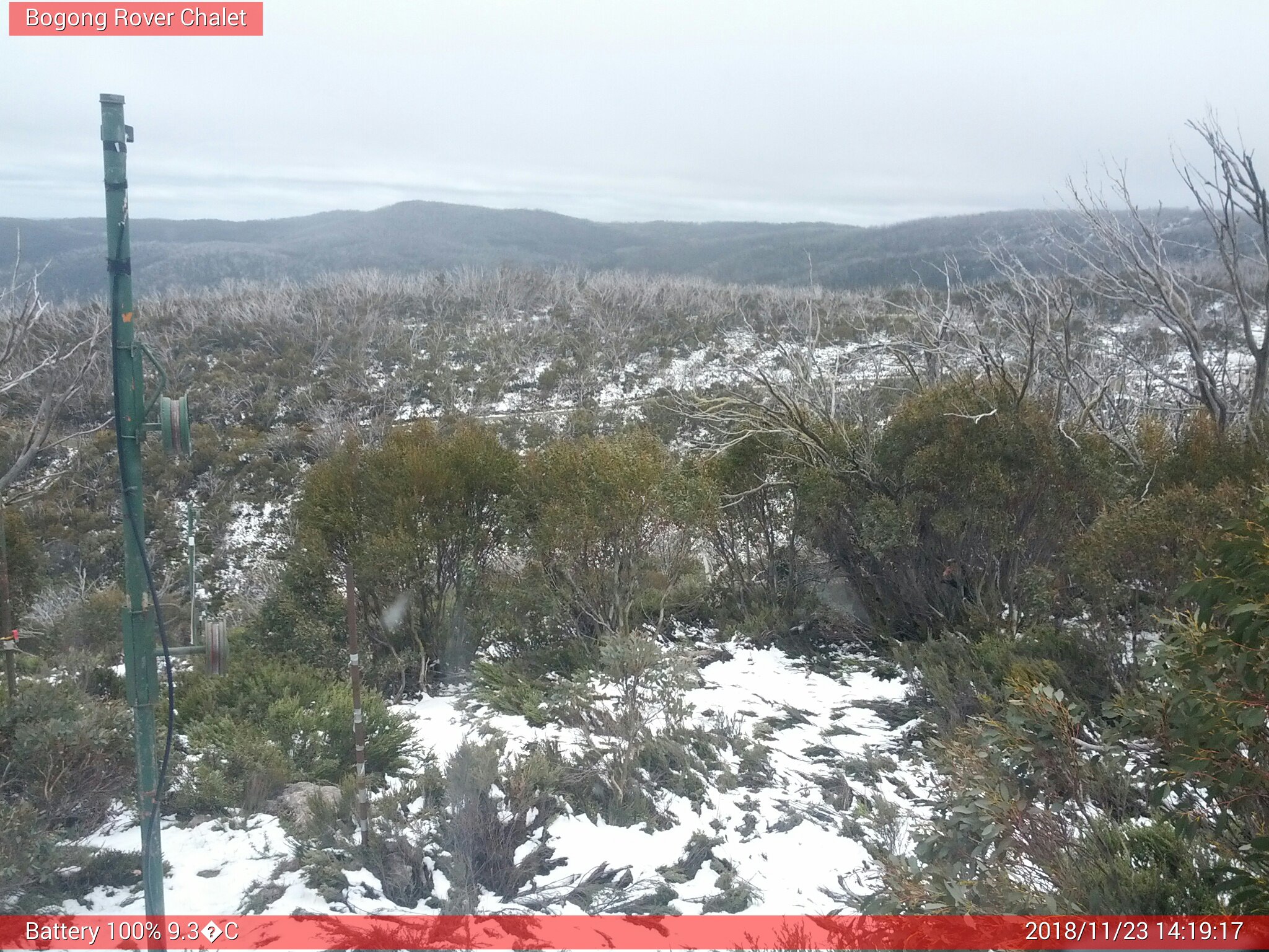 Bogong Web Cam 2:19pm Friday 23rd of November 2018