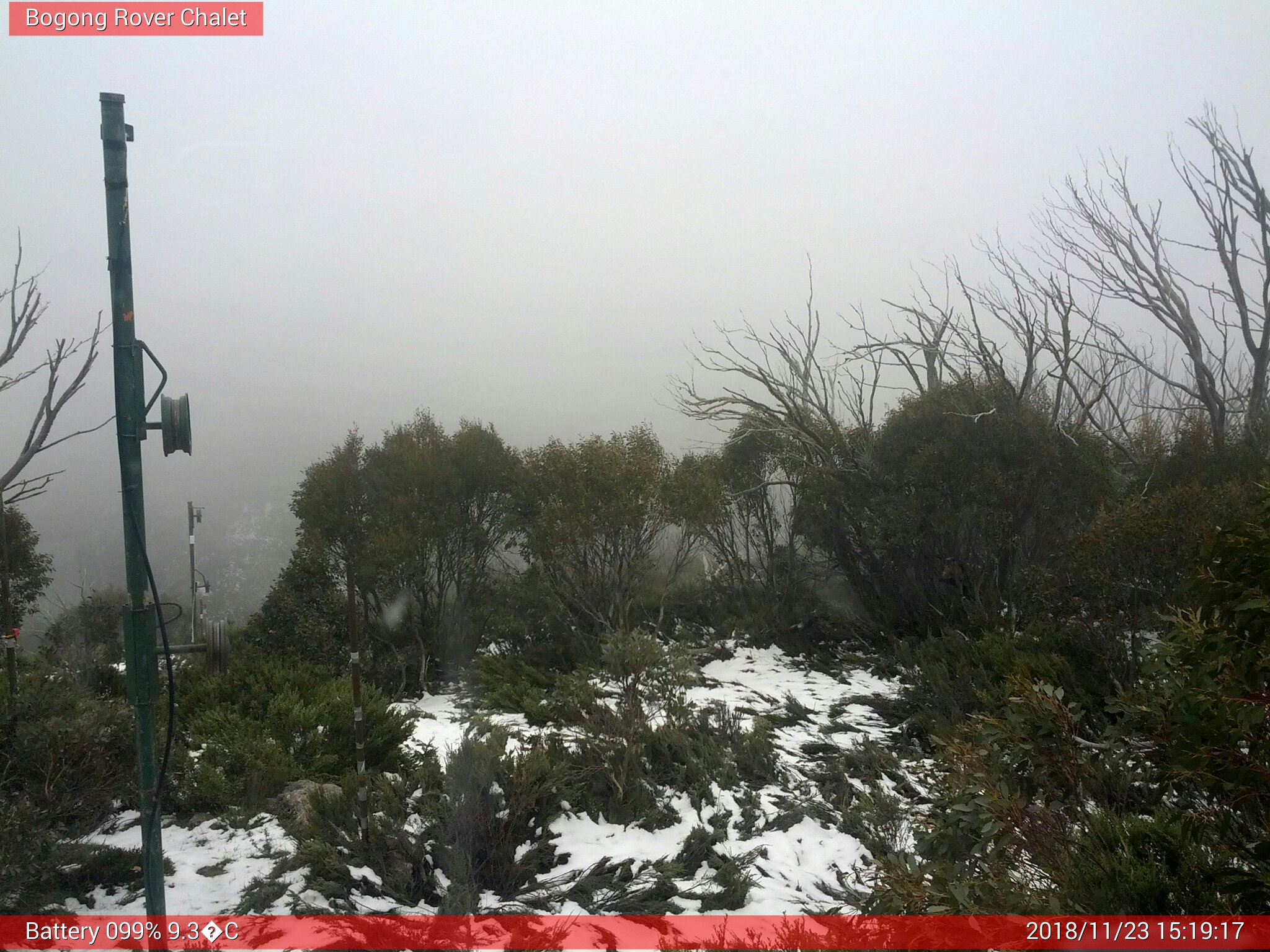 Bogong Web Cam 3:19pm Friday 23rd of November 2018