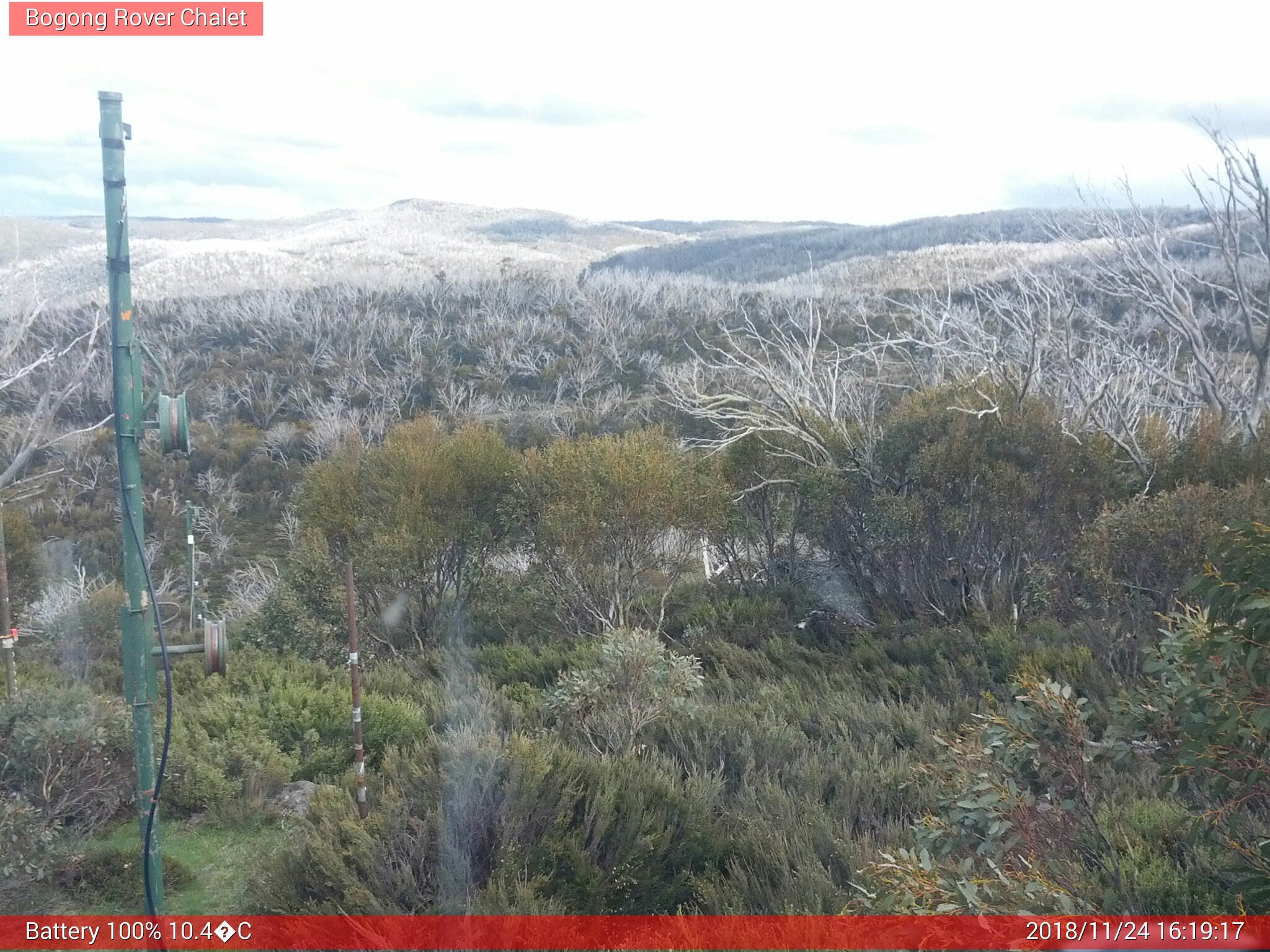 Bogong Web Cam 4:19pm Saturday 24th of November 2018