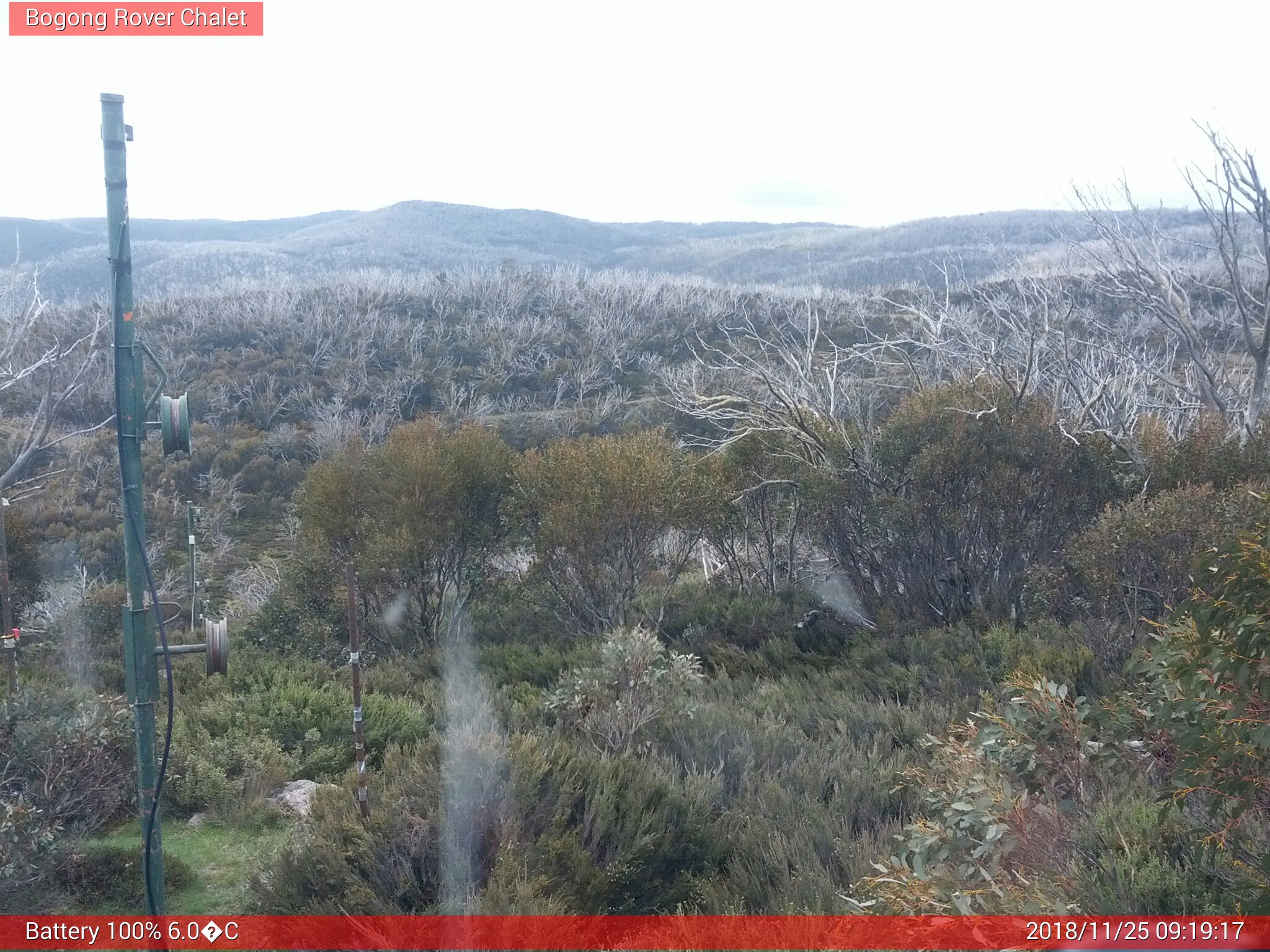 Bogong Web Cam 9:19am Sunday 25th of November 2018