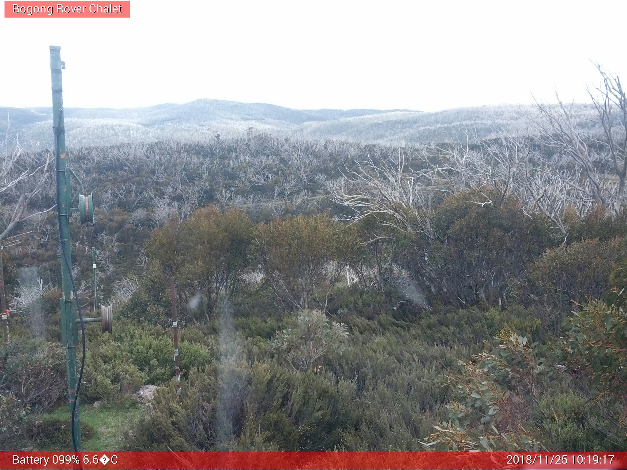 Bogong Web Cam 10:19am Sunday 25th of November 2018