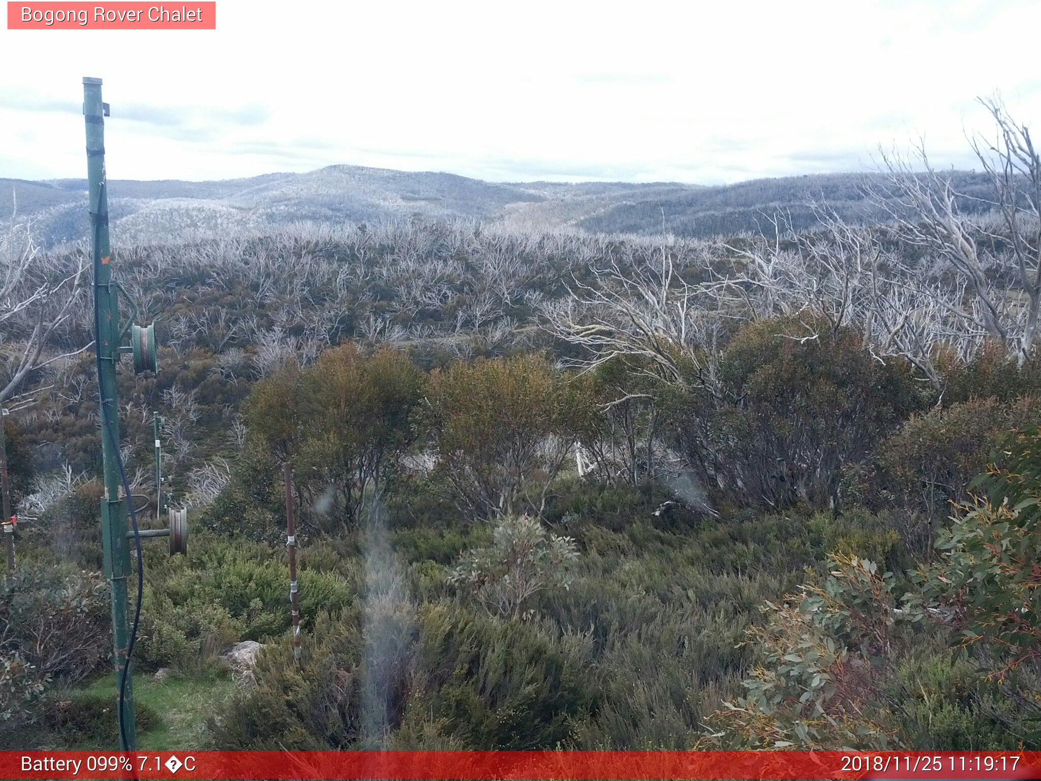 Bogong Web Cam 11:19am Sunday 25th of November 2018