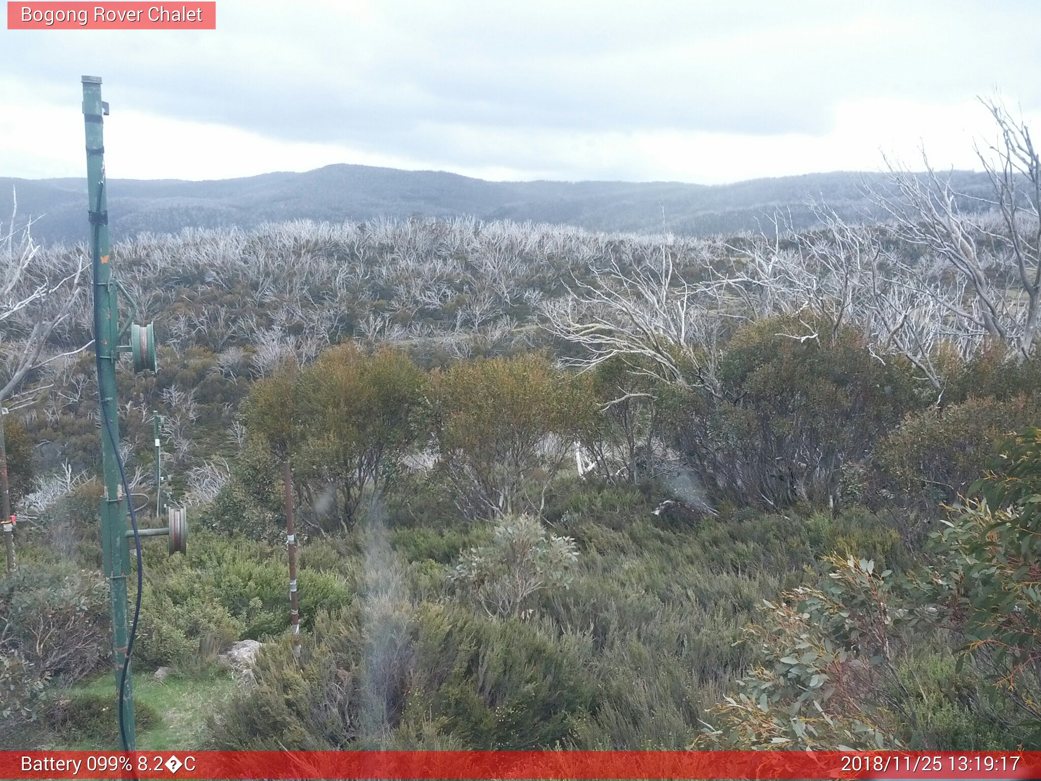 Bogong Web Cam 1:19pm Sunday 25th of November 2018