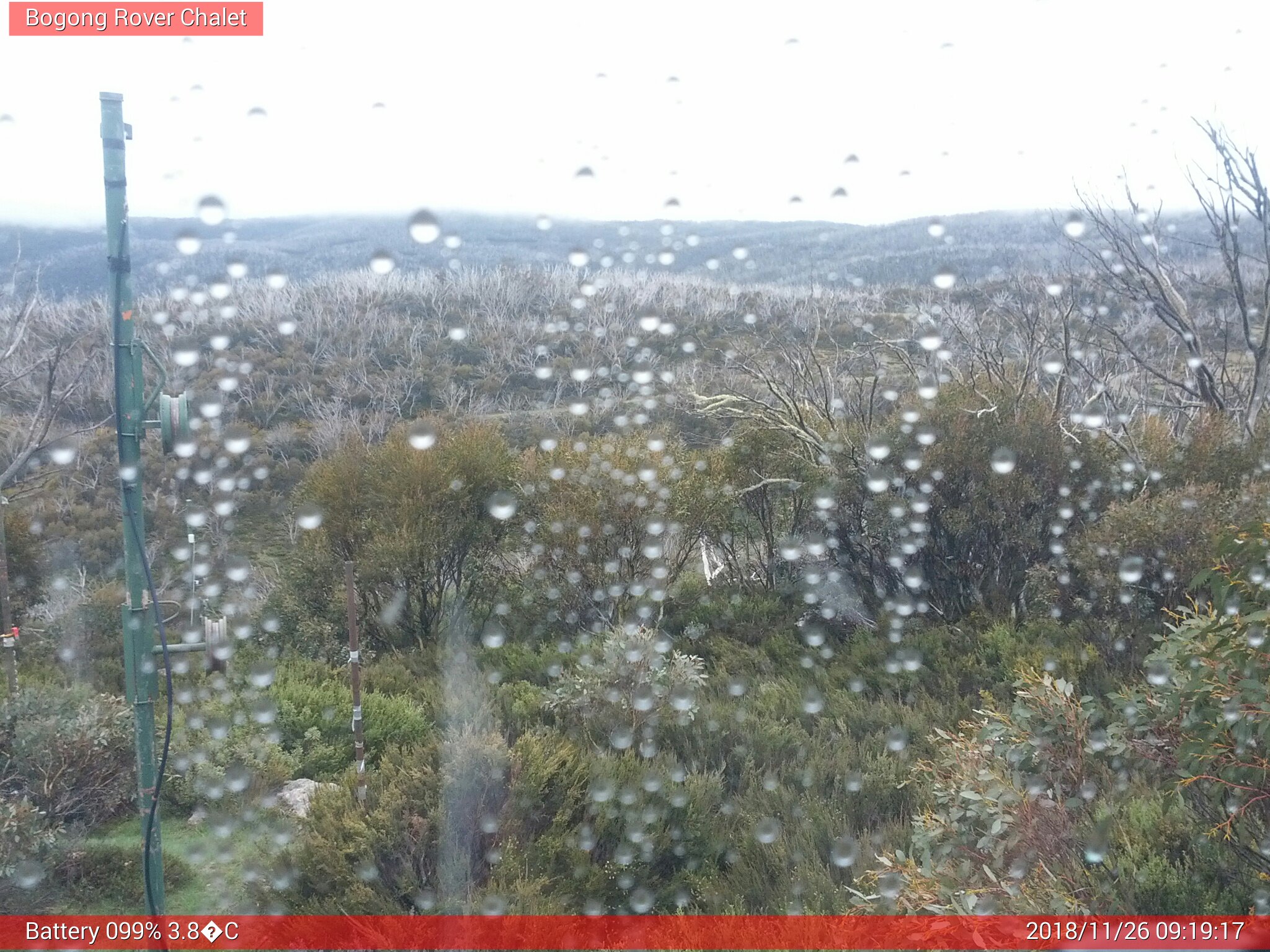 Bogong Web Cam 9:19am Monday 26th of November 2018