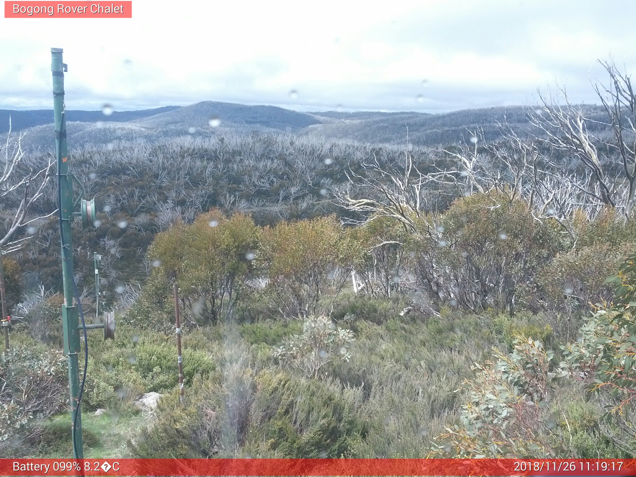 Bogong Web Cam 11:19am Monday 26th of November 2018