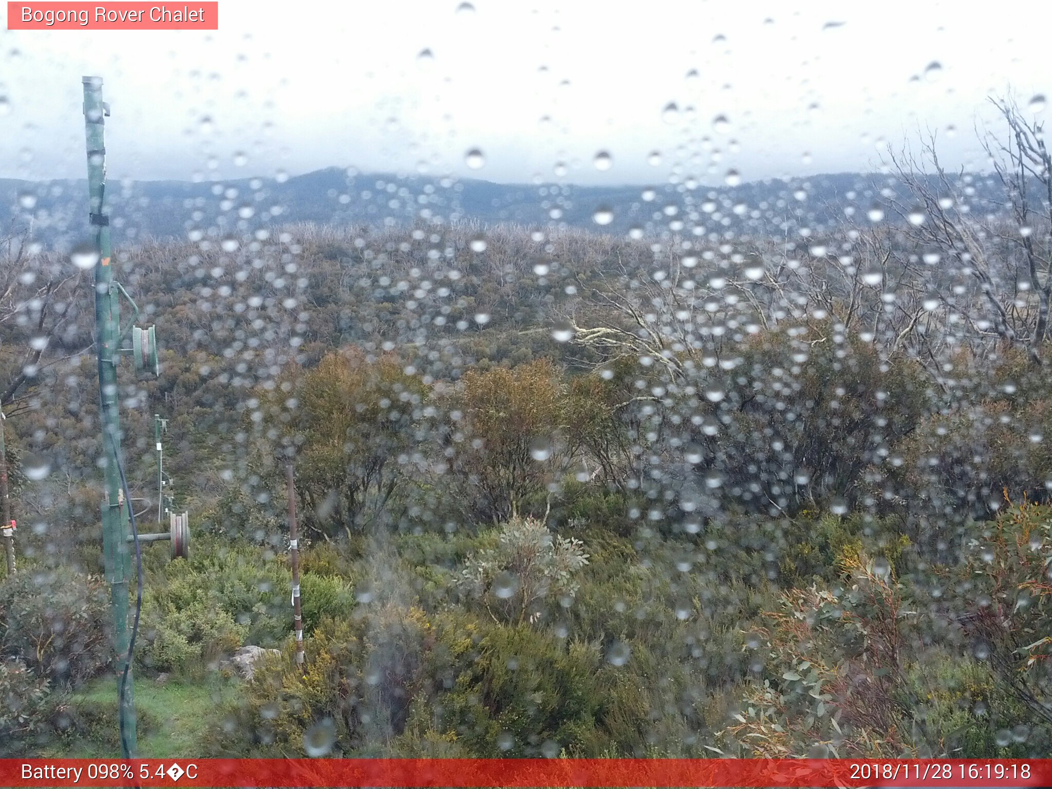 Bogong Web Cam 4:19pm Wednesday 28th of November 2018