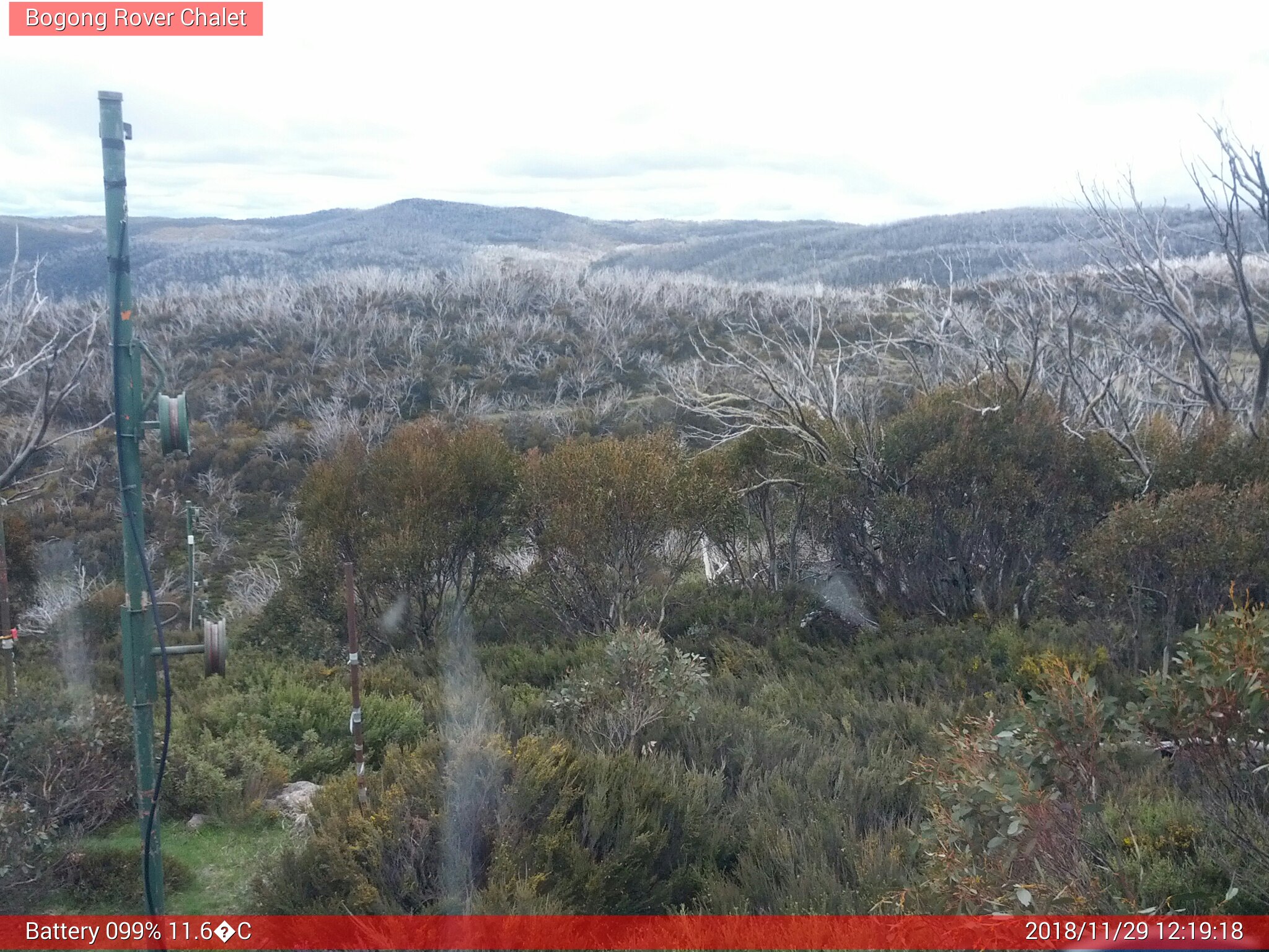 Bogong Web Cam 12:19pm Thursday 29th of November 2018