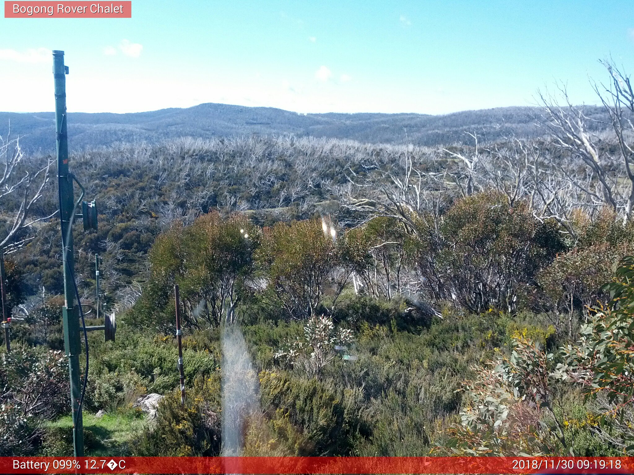 Bogong Web Cam 9:19am Friday 30th of November 2018