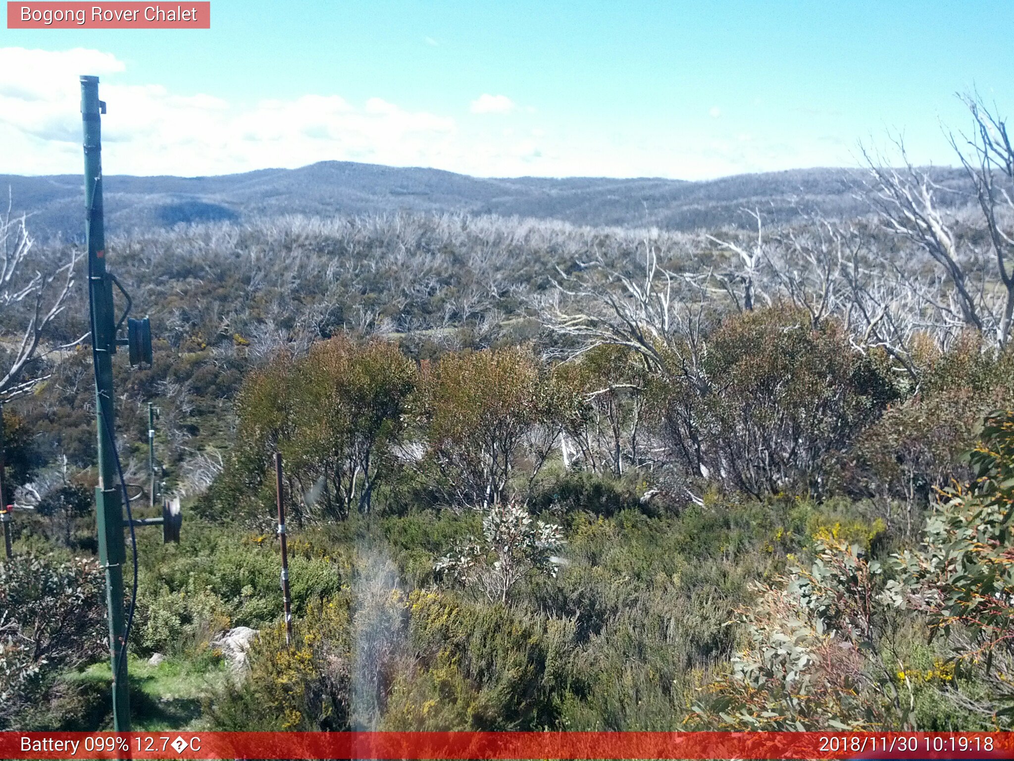 Bogong Web Cam 10:19am Friday 30th of November 2018