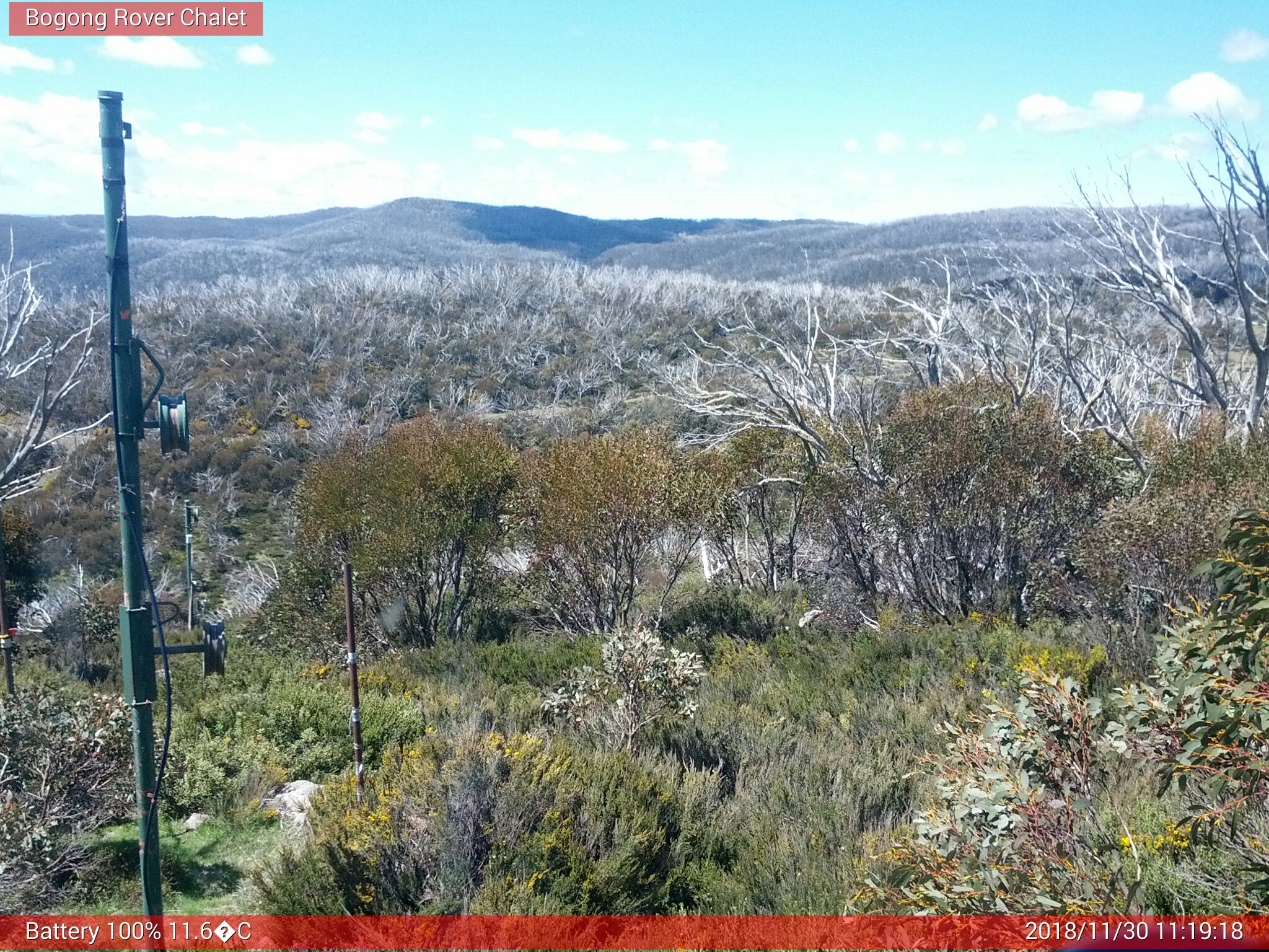 Bogong Web Cam 11:19am Friday 30th of November 2018