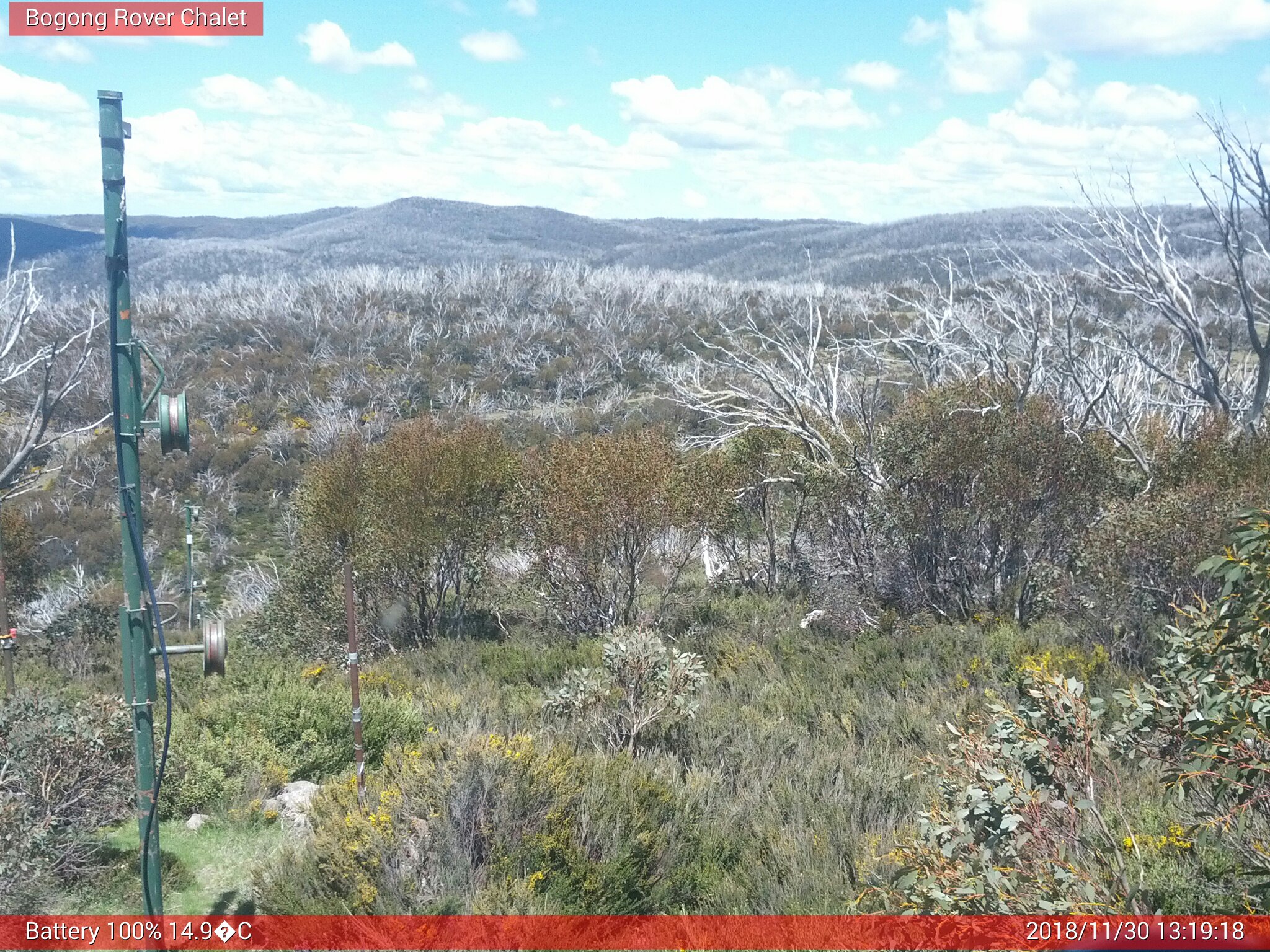 Bogong Web Cam 1:19pm Friday 30th of November 2018