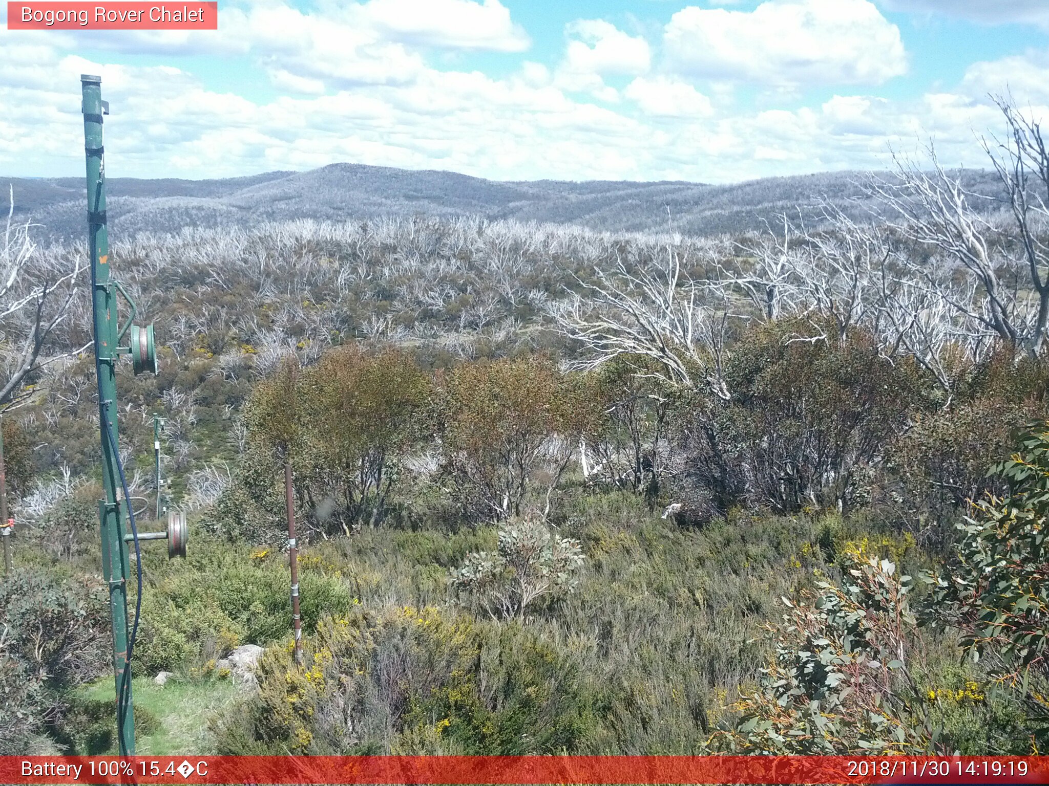 Bogong Web Cam 2:19pm Friday 30th of November 2018