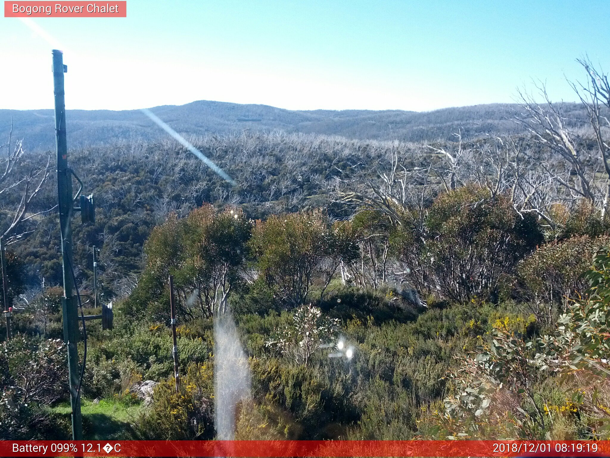 Bogong Web Cam 8:19am Saturday 1st of December 2018