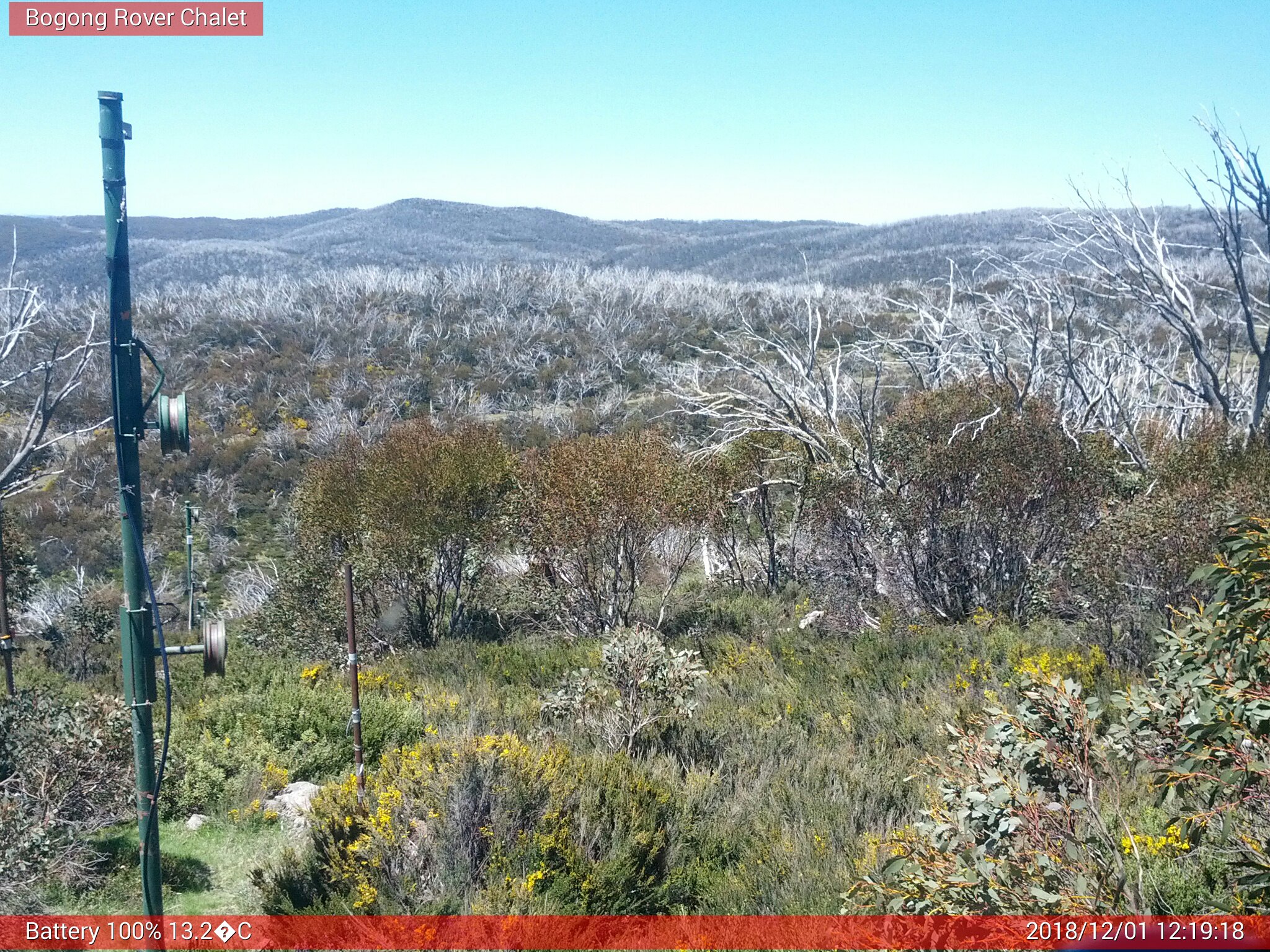 Bogong Web Cam 12:19pm Saturday 1st of December 2018