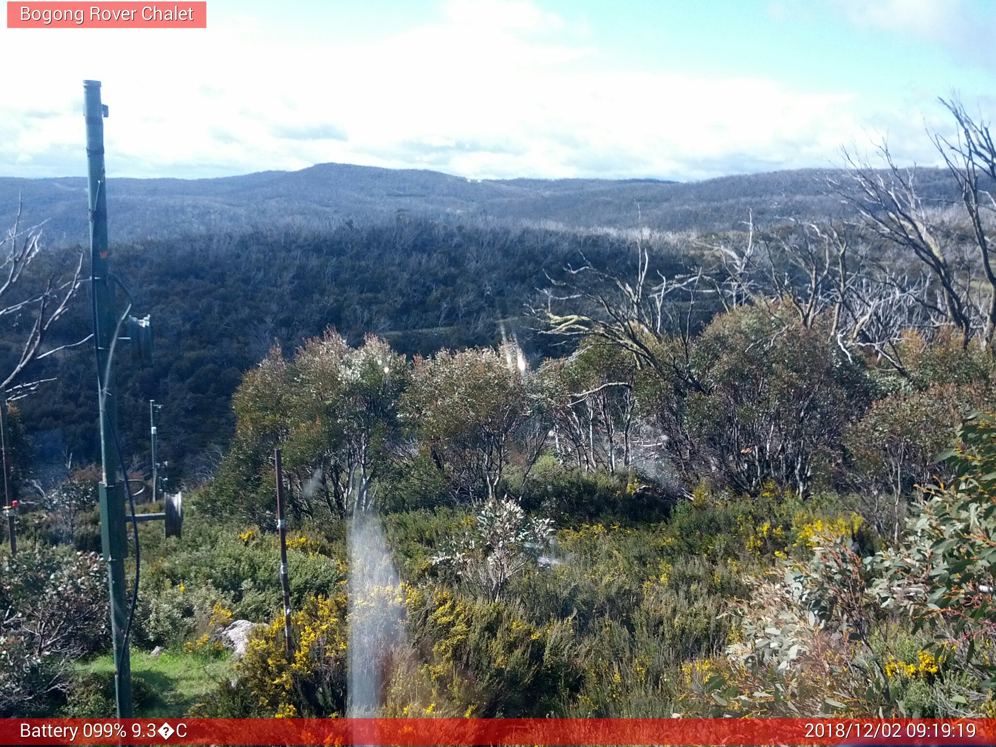 Bogong Web Cam 9:19am Sunday 2nd of December 2018