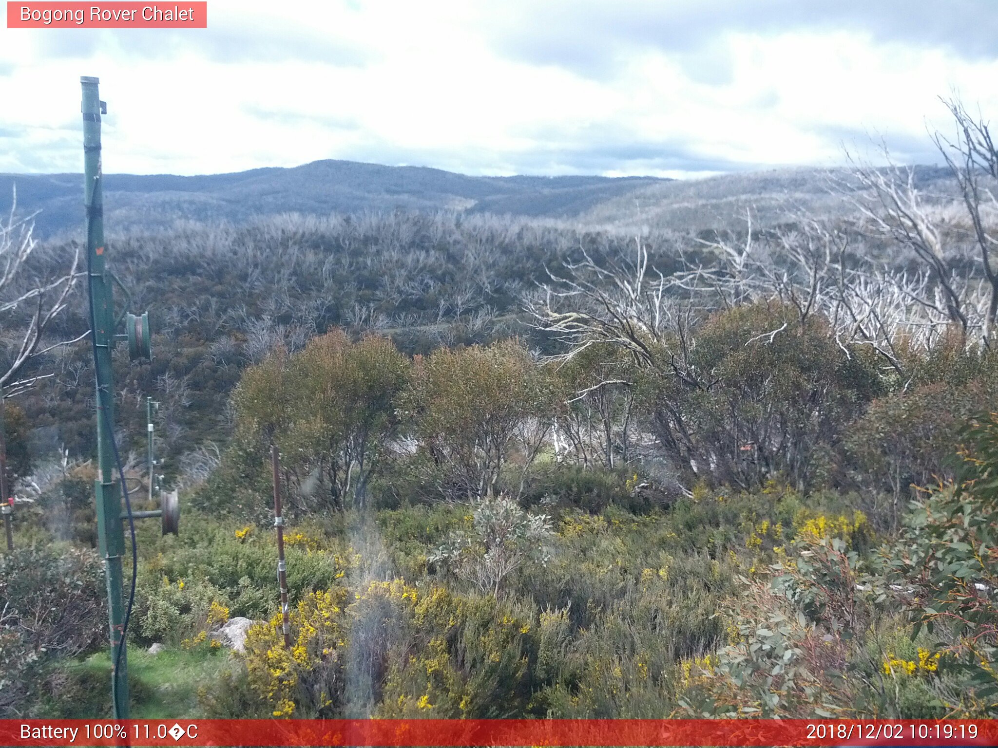 Bogong Web Cam 10:19am Sunday 2nd of December 2018