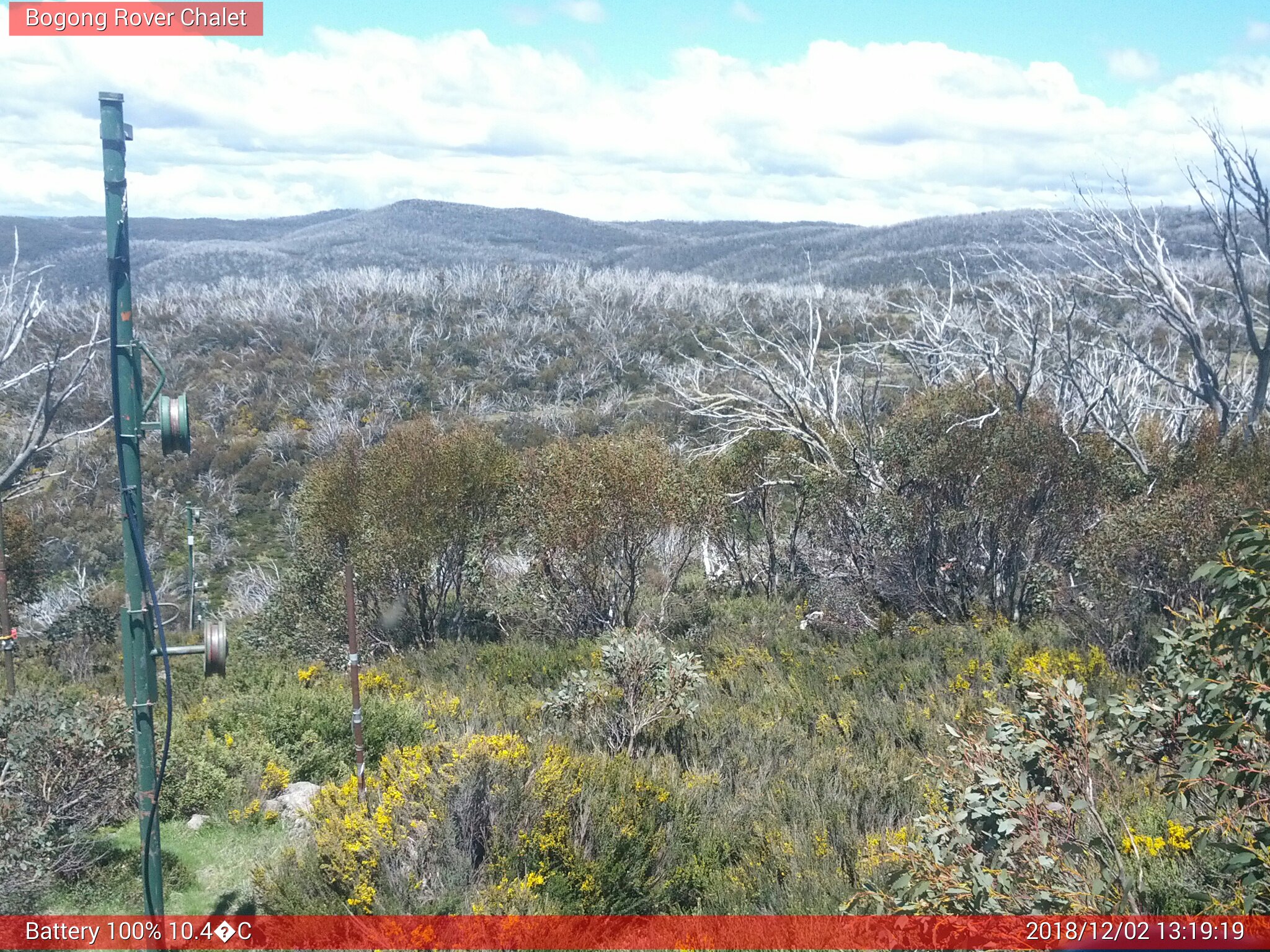 Bogong Web Cam 1:19pm Sunday 2nd of December 2018