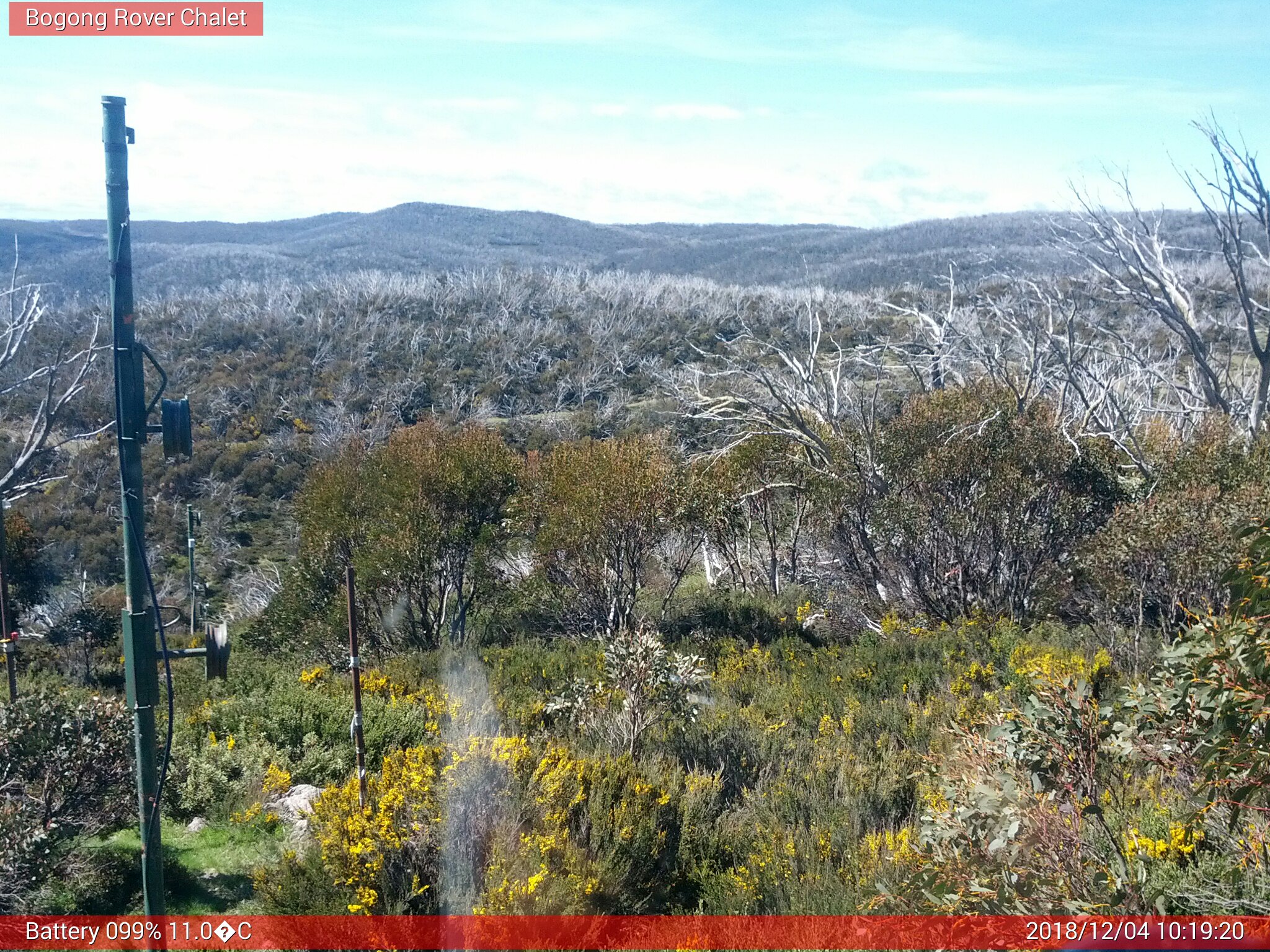 Bogong Web Cam 10:19am Tuesday 4th of December 2018