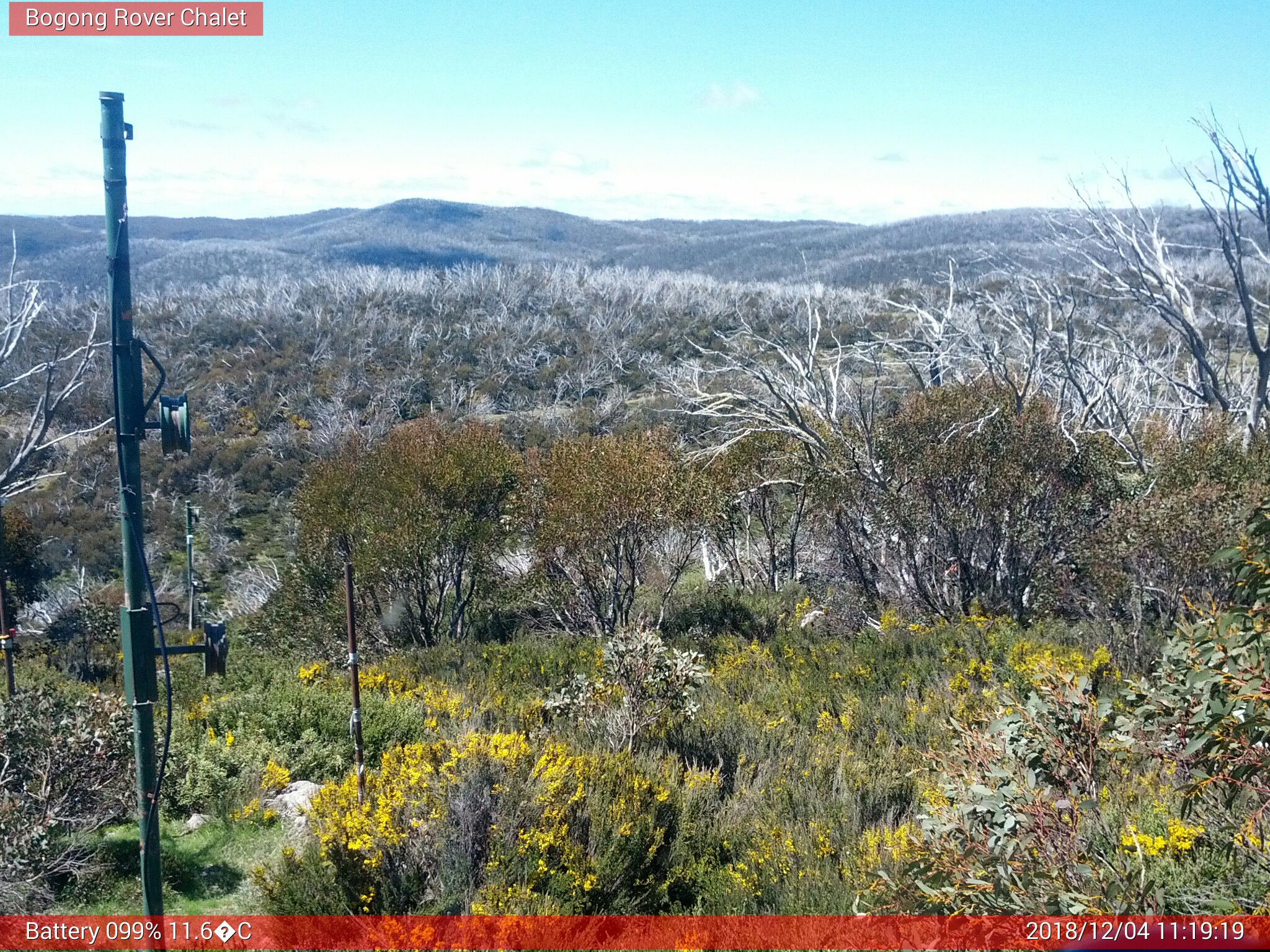 Bogong Web Cam 11:19am Tuesday 4th of December 2018