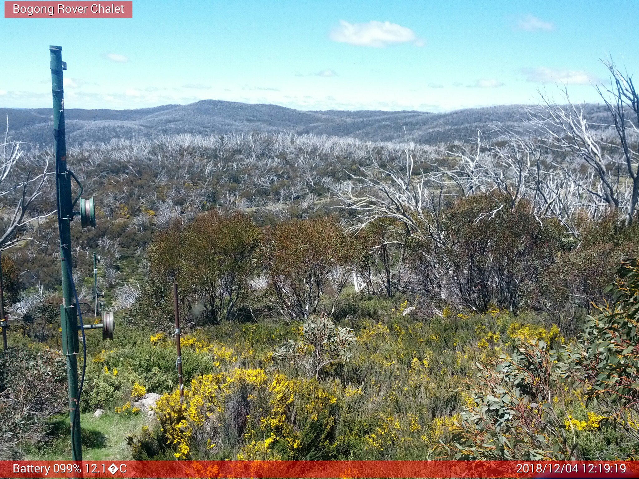 Bogong Web Cam 12:19pm Tuesday 4th of December 2018