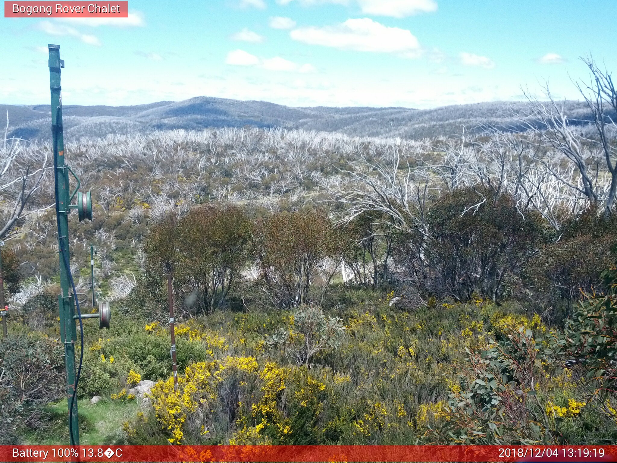 Bogong Web Cam 1:19pm Tuesday 4th of December 2018