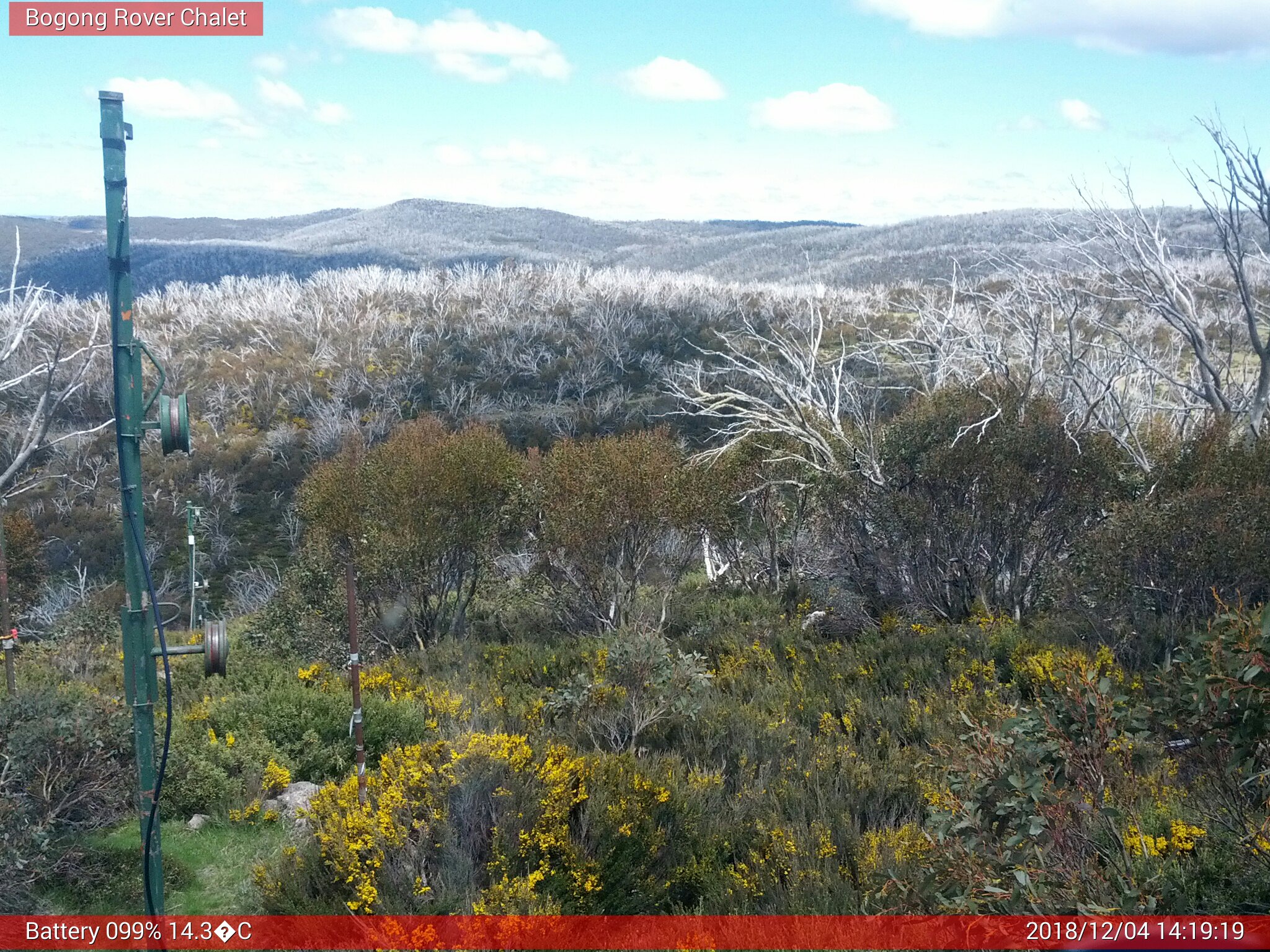 Bogong Web Cam 2:19pm Tuesday 4th of December 2018