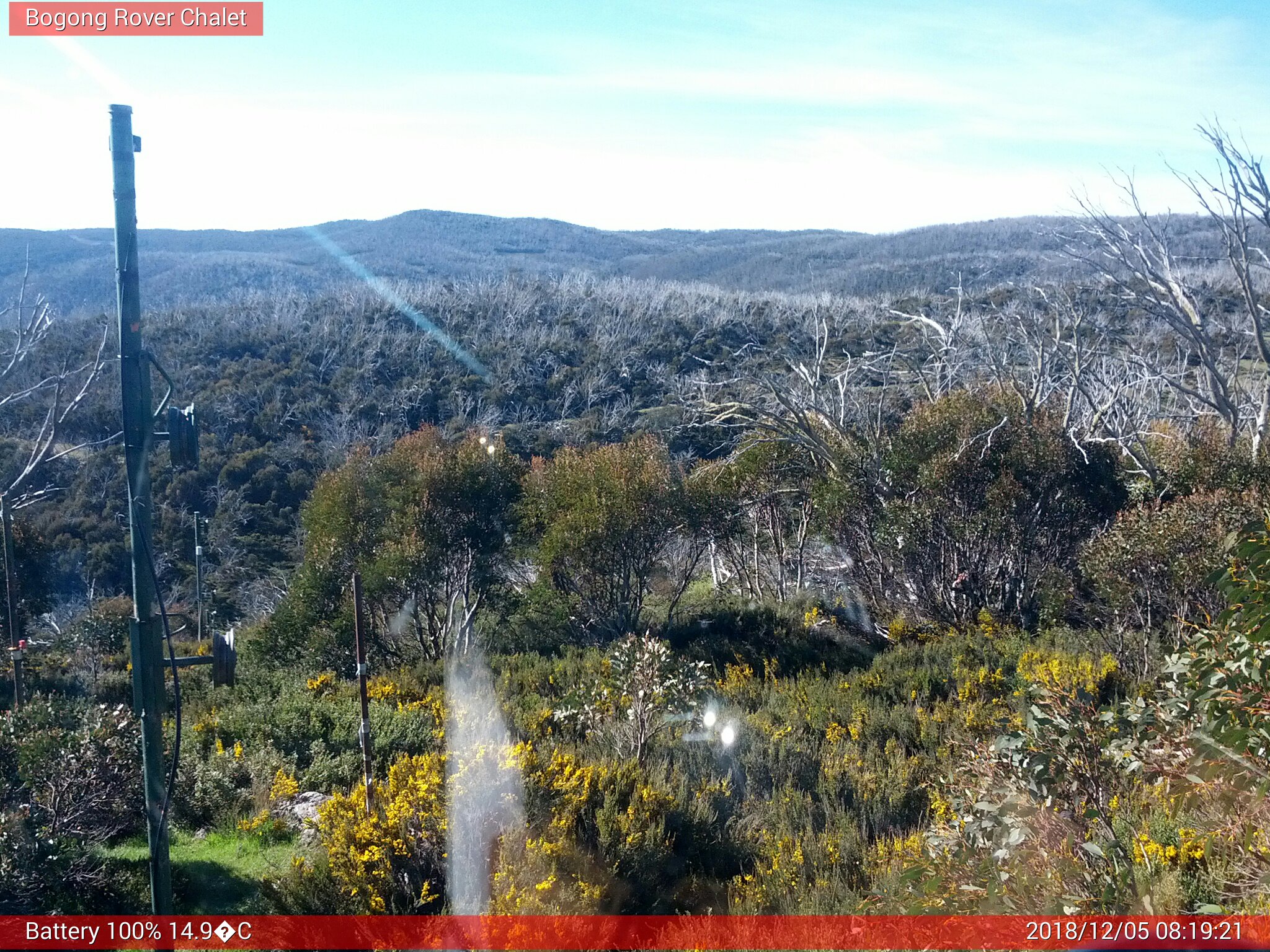 Bogong Web Cam 8:19am Wednesday 5th of December 2018