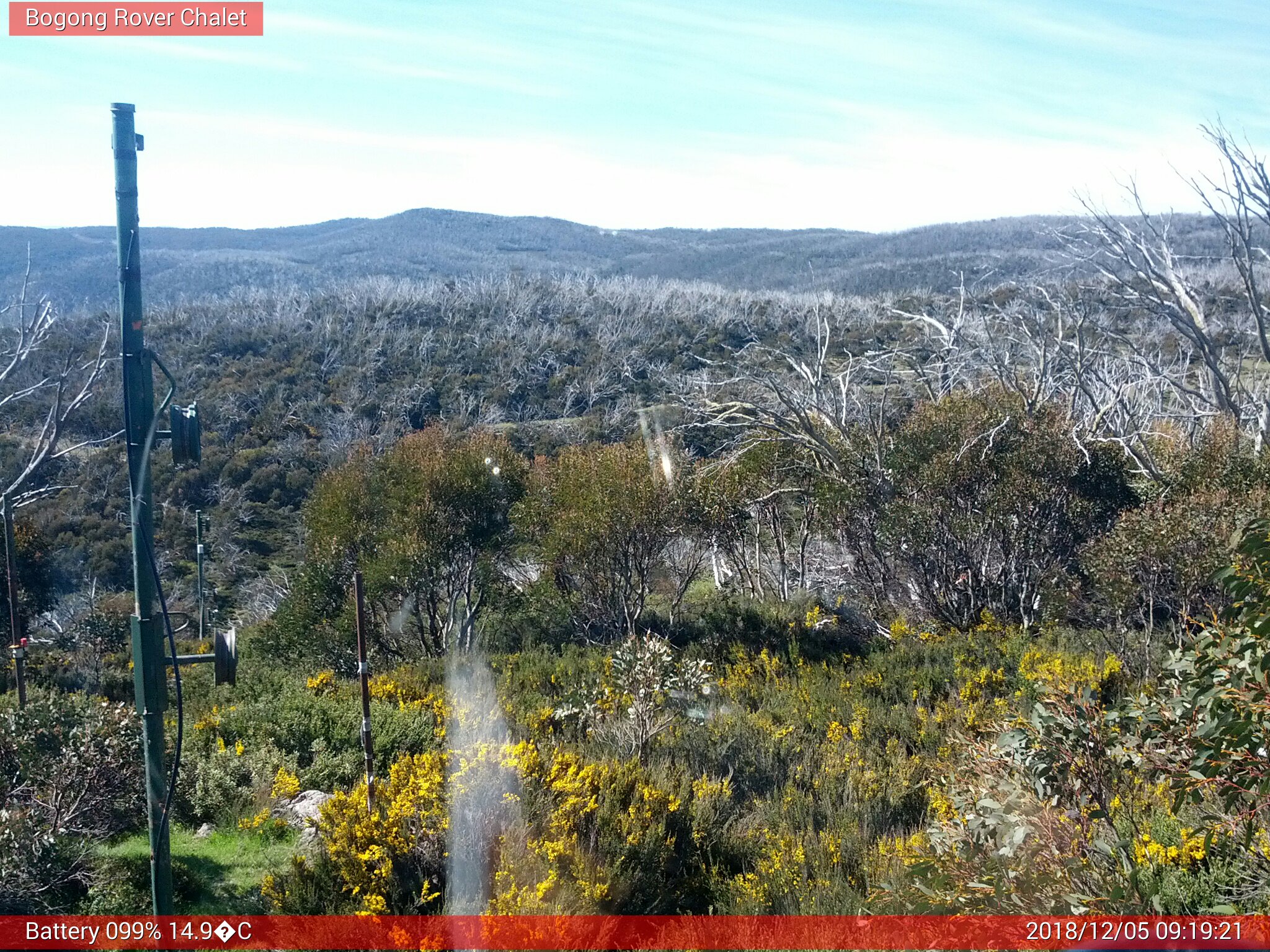 Bogong Web Cam 9:19am Wednesday 5th of December 2018