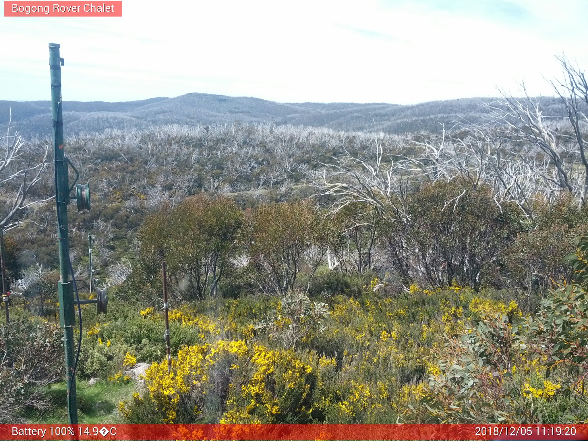 Bogong Web Cam 11:19am Wednesday 5th of December 2018