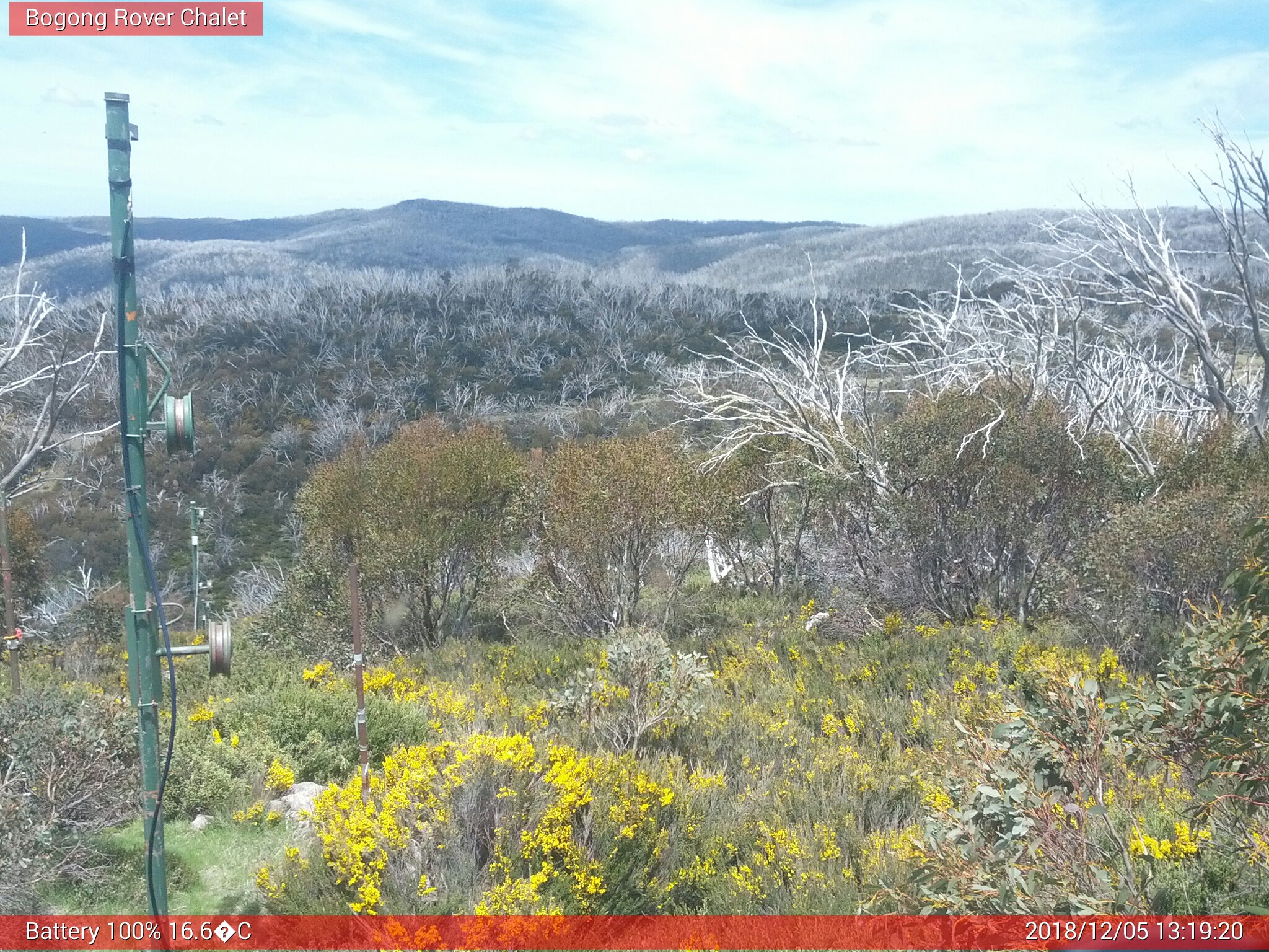 Bogong Web Cam 1:19pm Wednesday 5th of December 2018