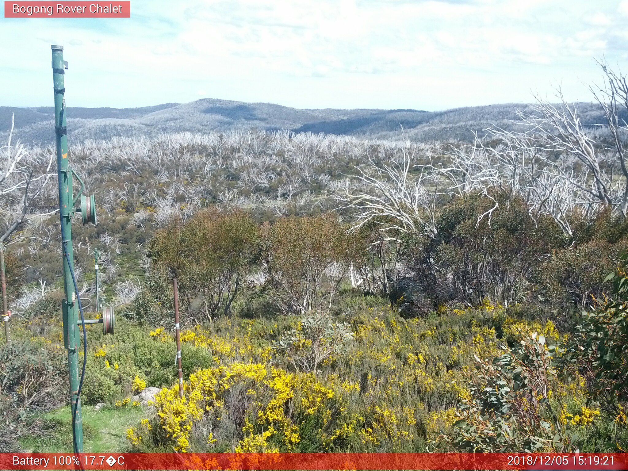 Bogong Web Cam 3:19pm Wednesday 5th of December 2018