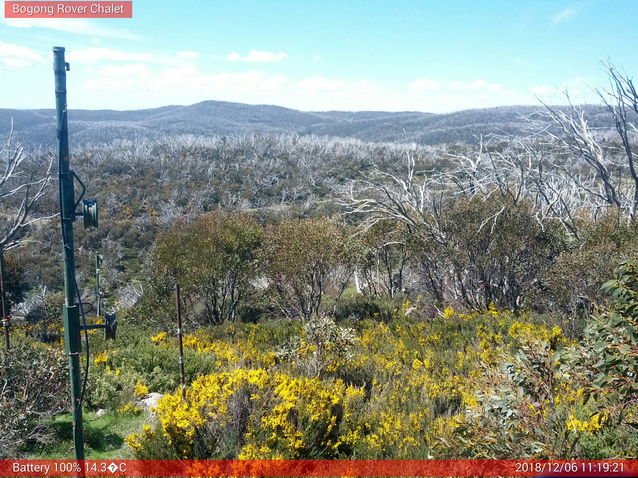 Bogong Web Cam 11:19am Thursday 6th of December 2018