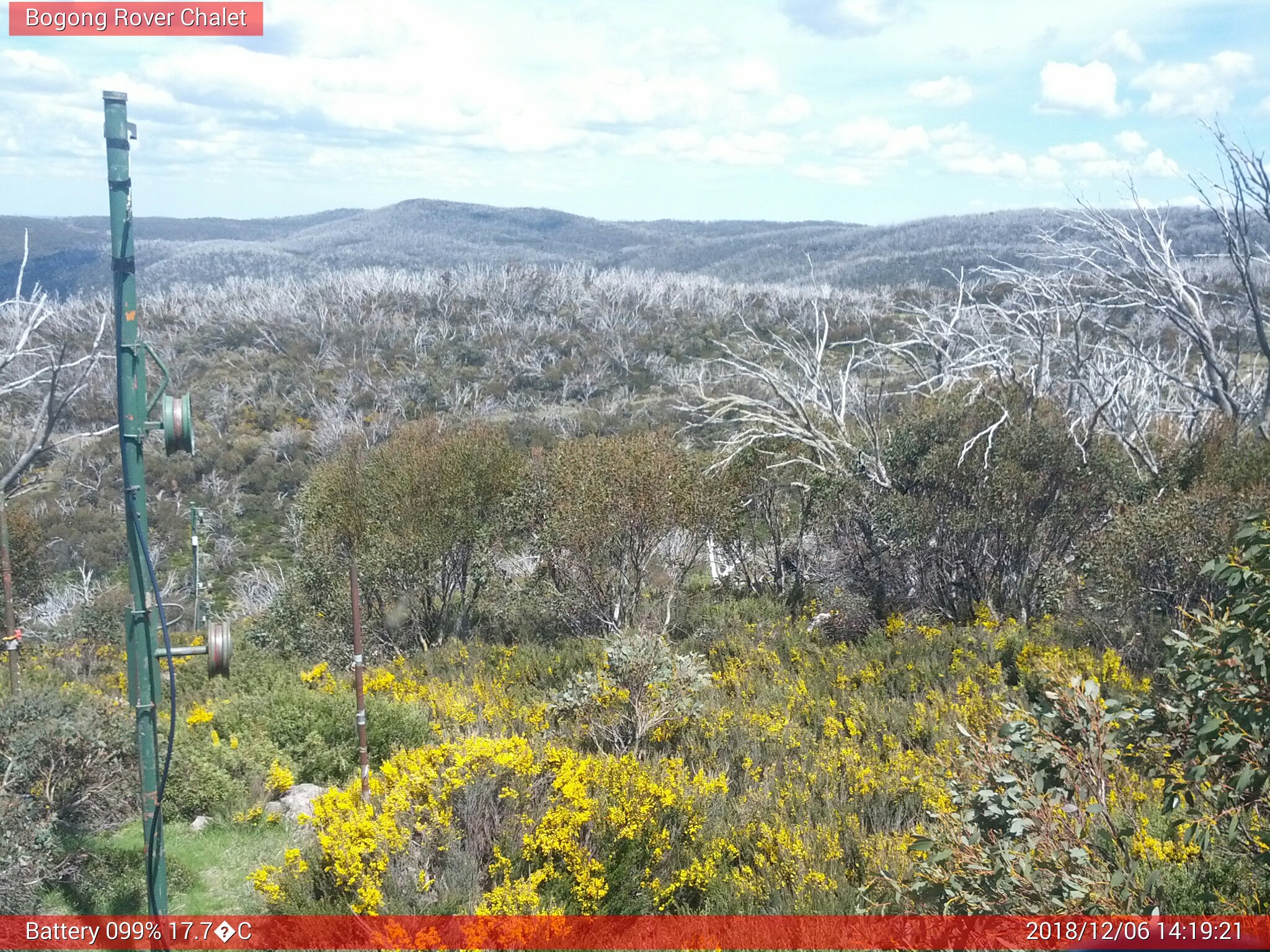 Bogong Web Cam 2:19pm Thursday 6th of December 2018