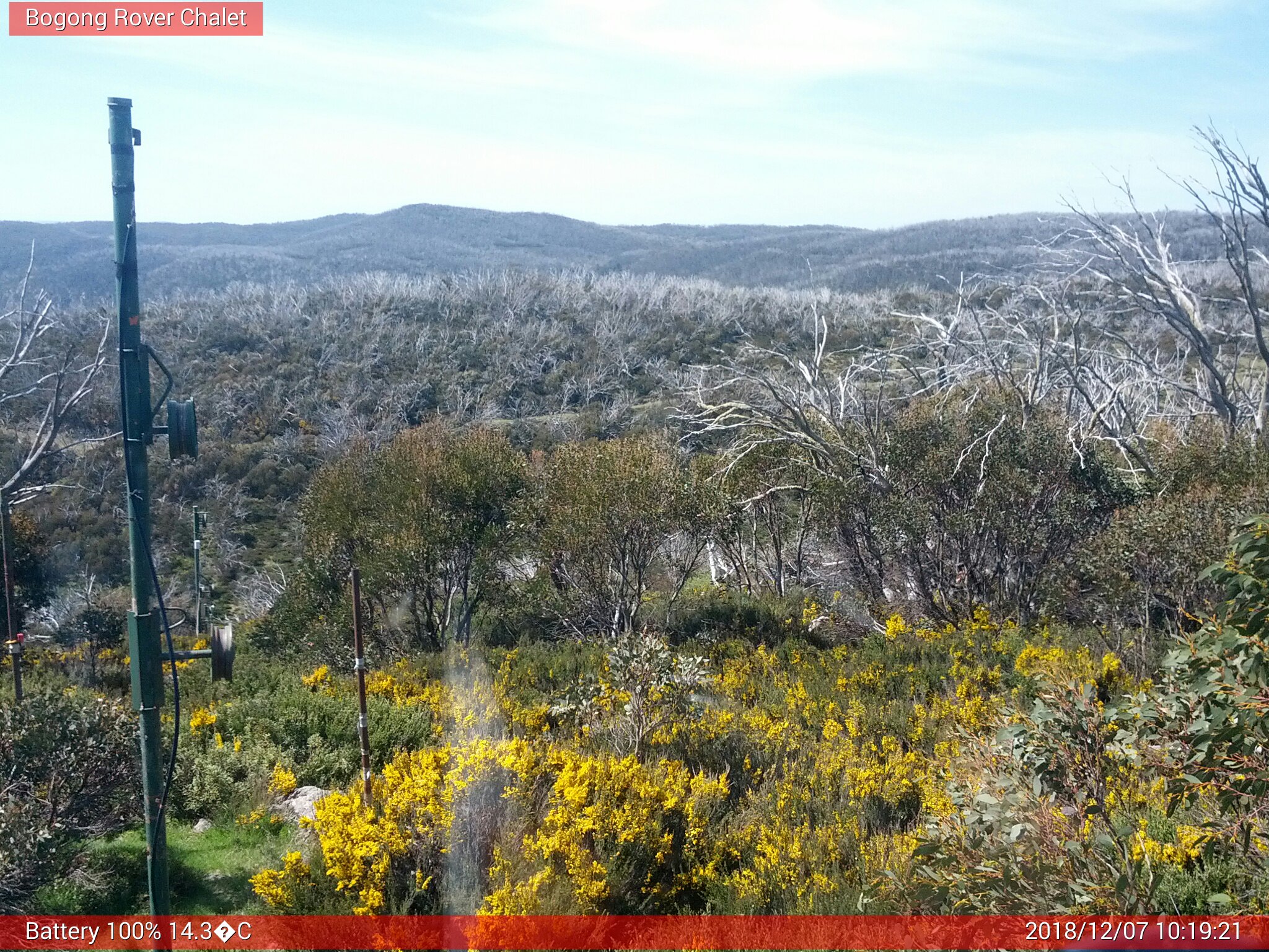 Bogong Web Cam 10:19am Friday 7th of December 2018