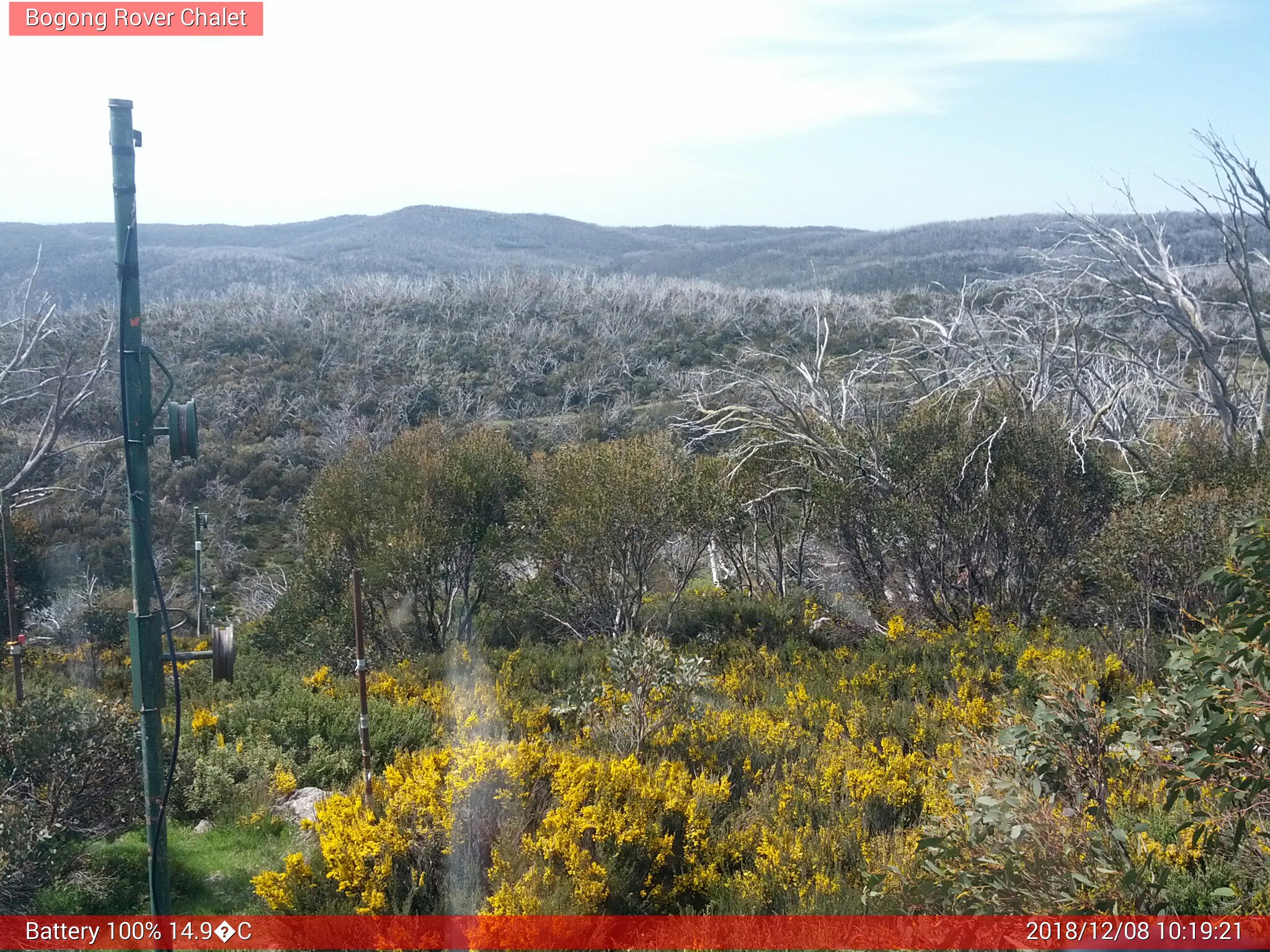 Bogong Web Cam 10:19am Saturday 8th of December 2018