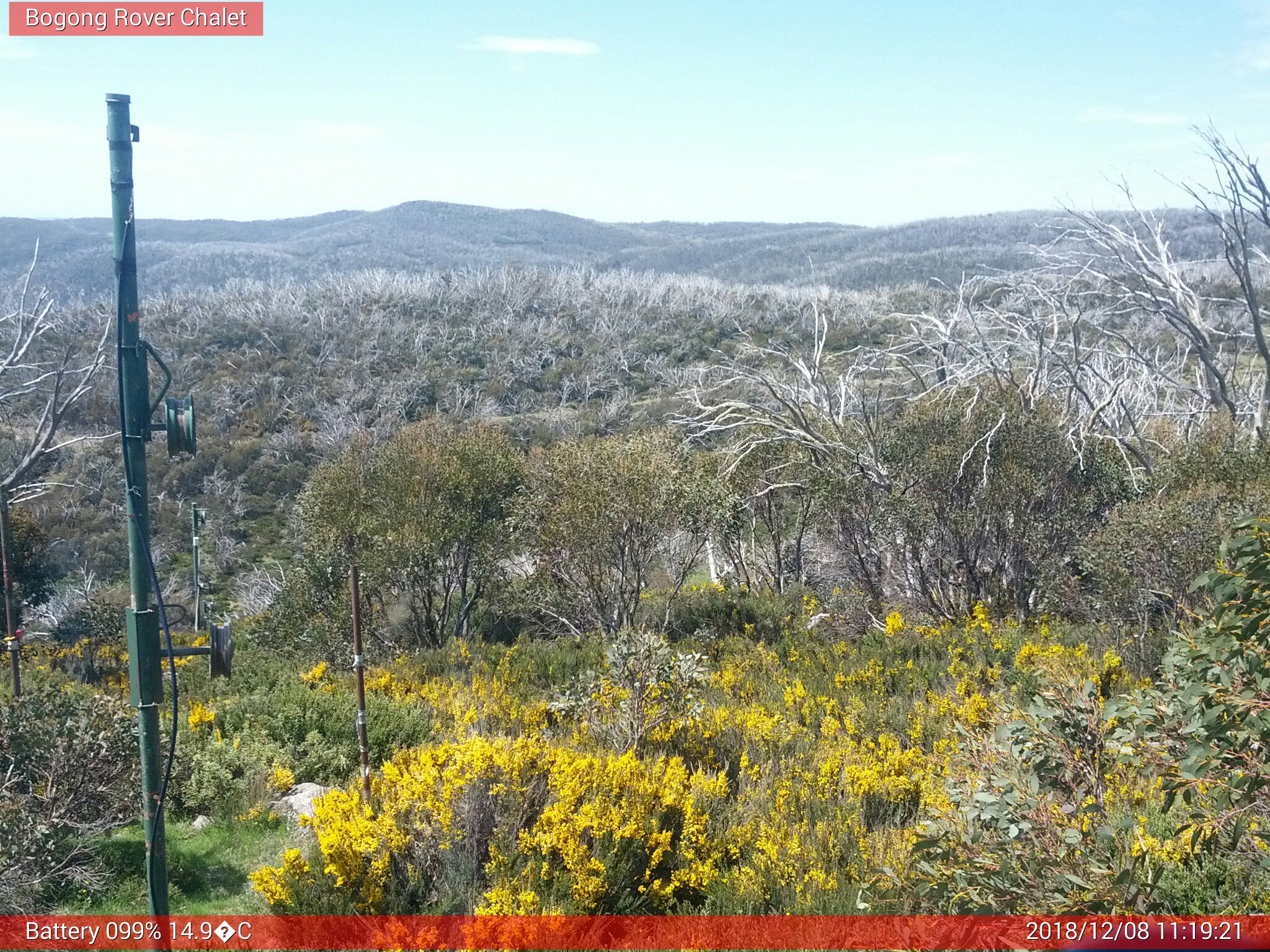 Bogong Web Cam 11:19am Saturday 8th of December 2018