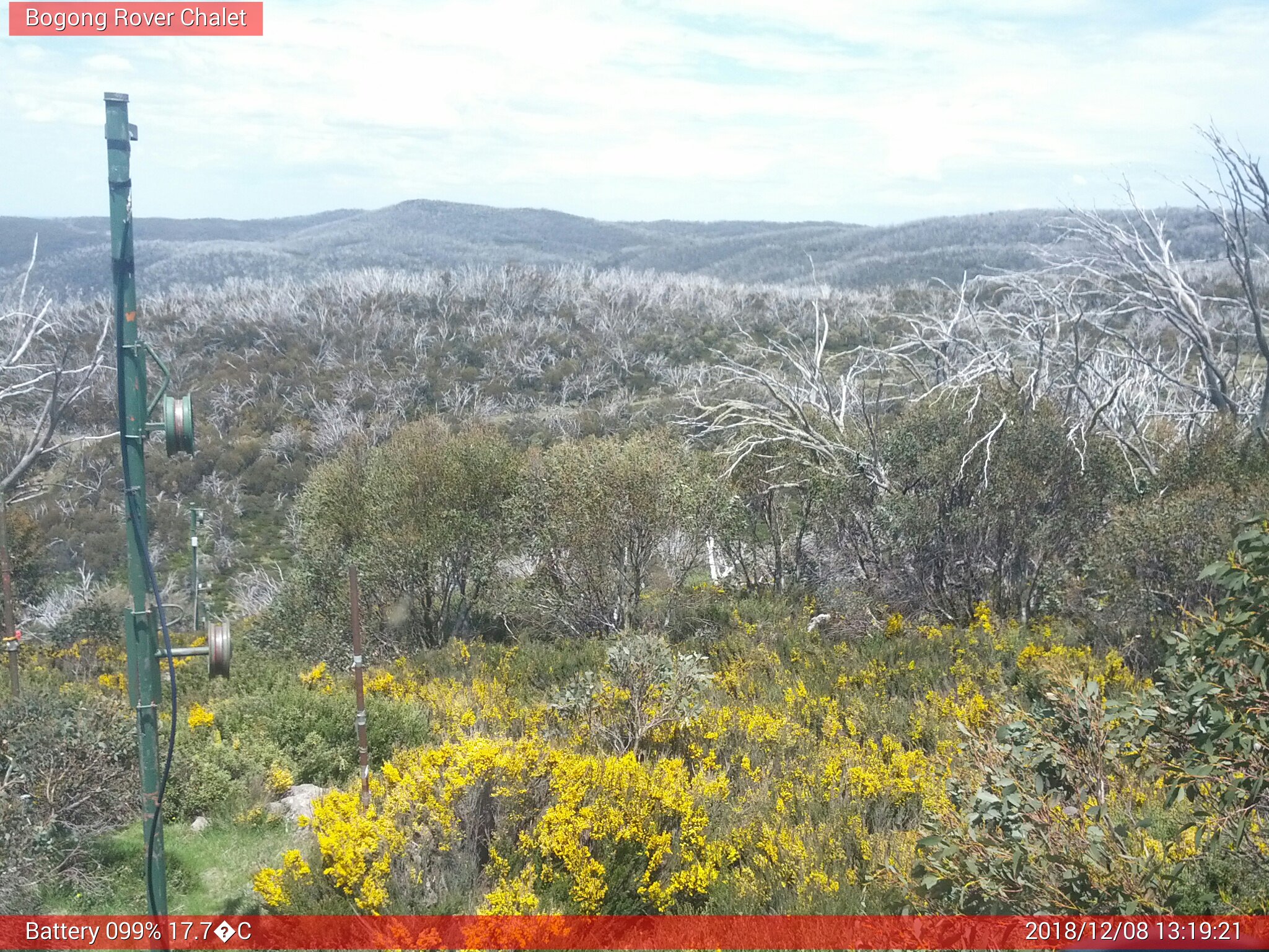 Bogong Web Cam 1:19pm Saturday 8th of December 2018