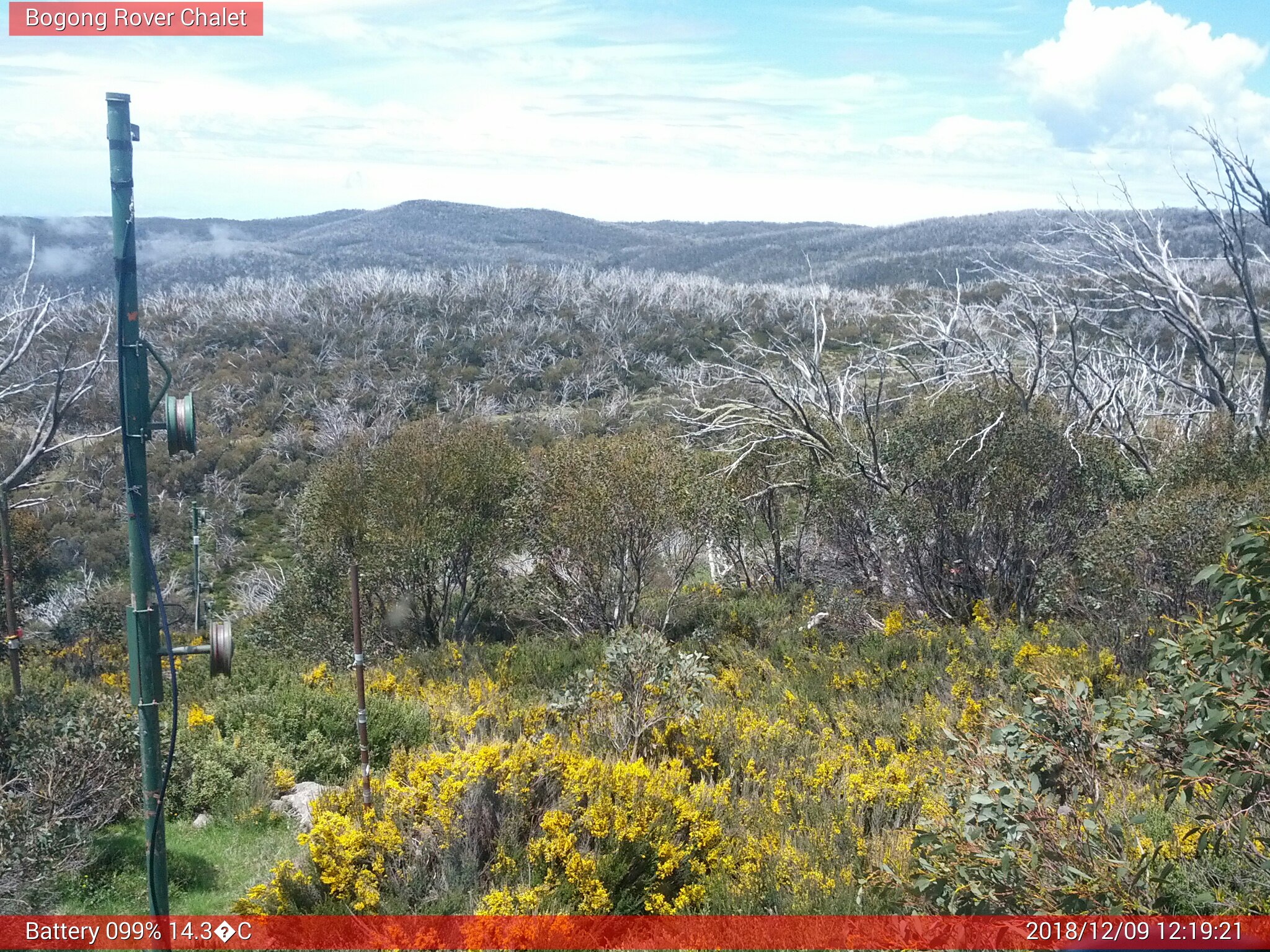 Bogong Web Cam 12:19pm Sunday 9th of December 2018