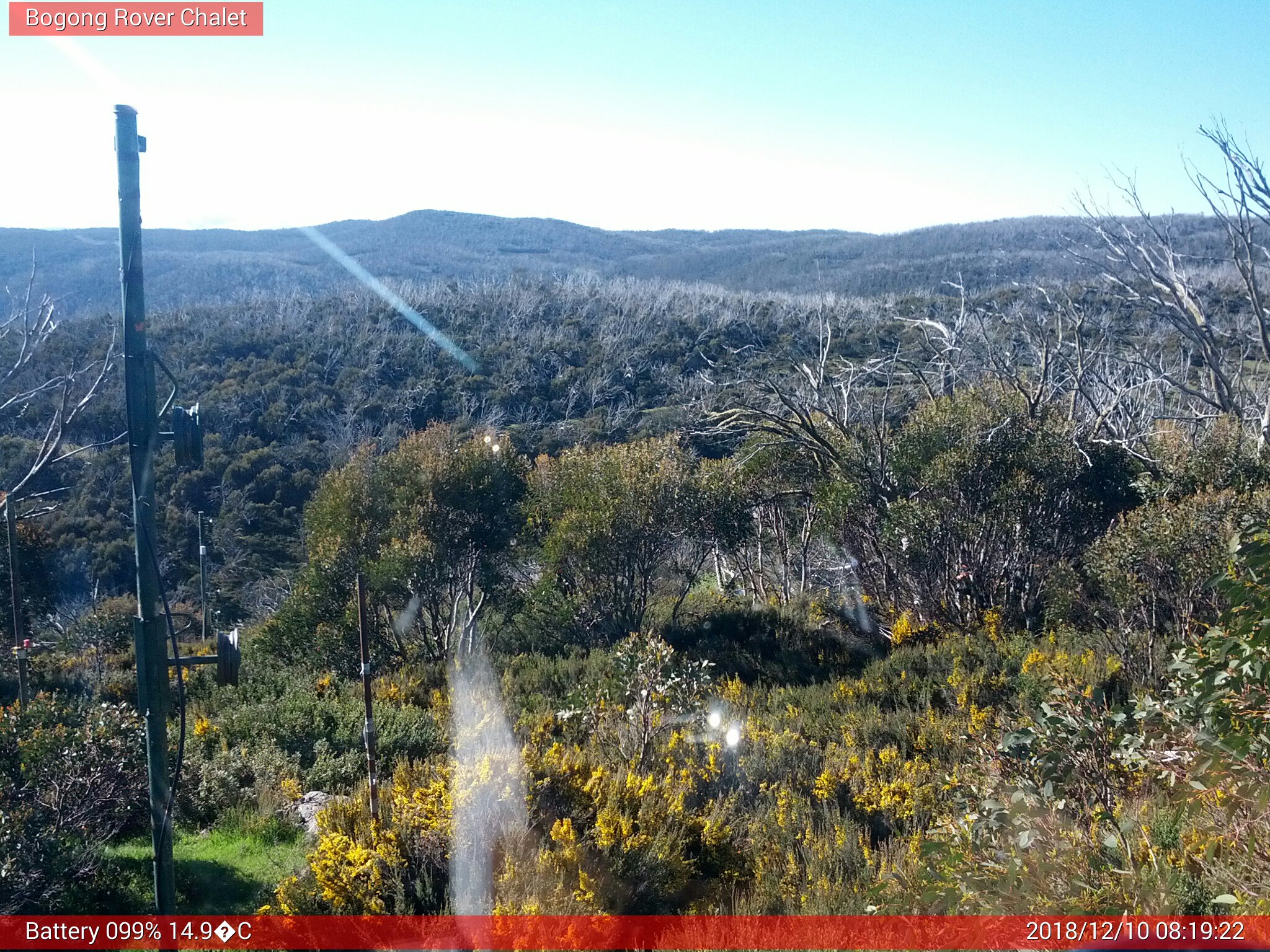 Bogong Web Cam 8:19am Monday 10th of December 2018