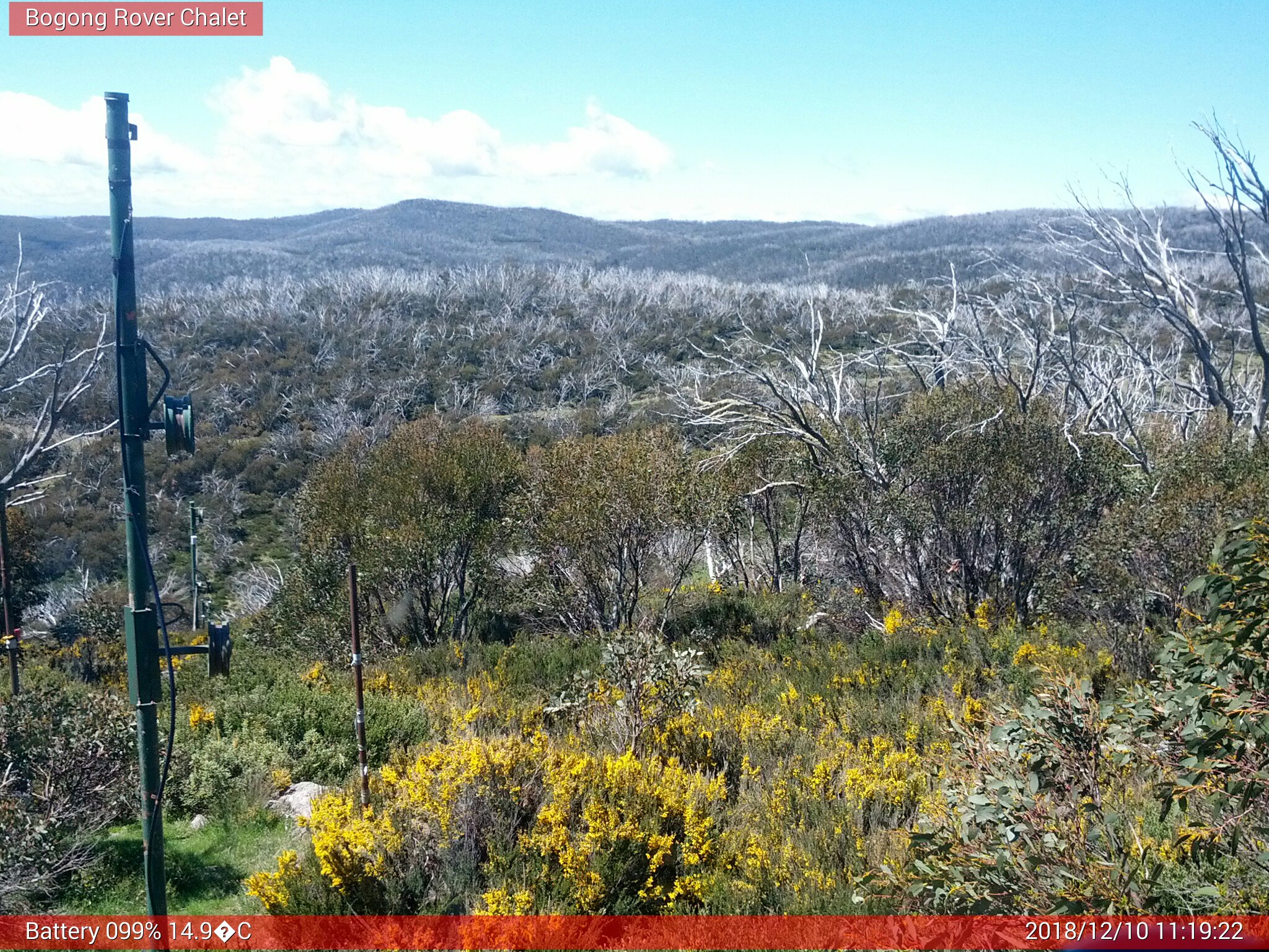 Bogong Web Cam 11:19am Monday 10th of December 2018