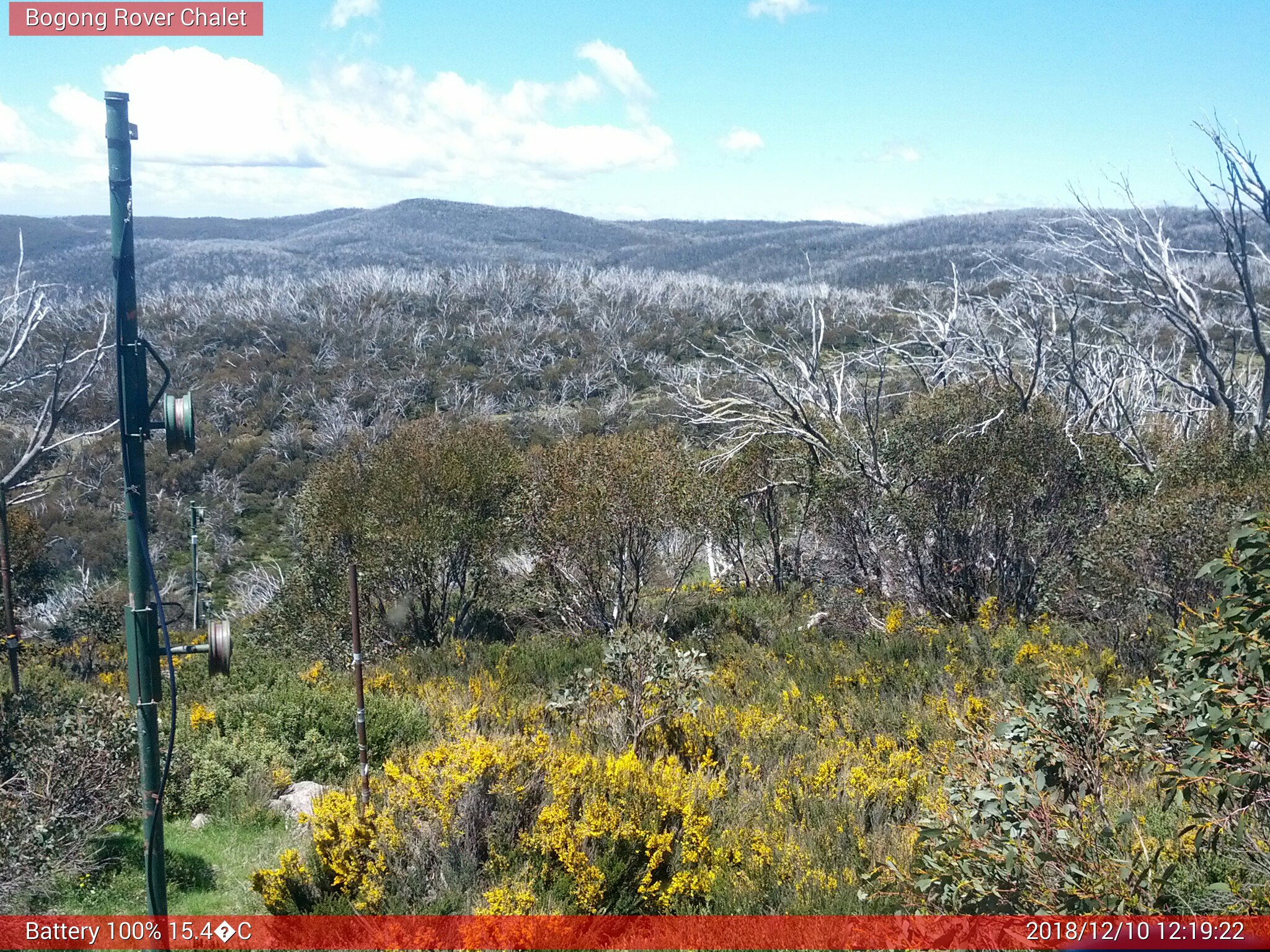 Bogong Web Cam 12:19pm Monday 10th of December 2018