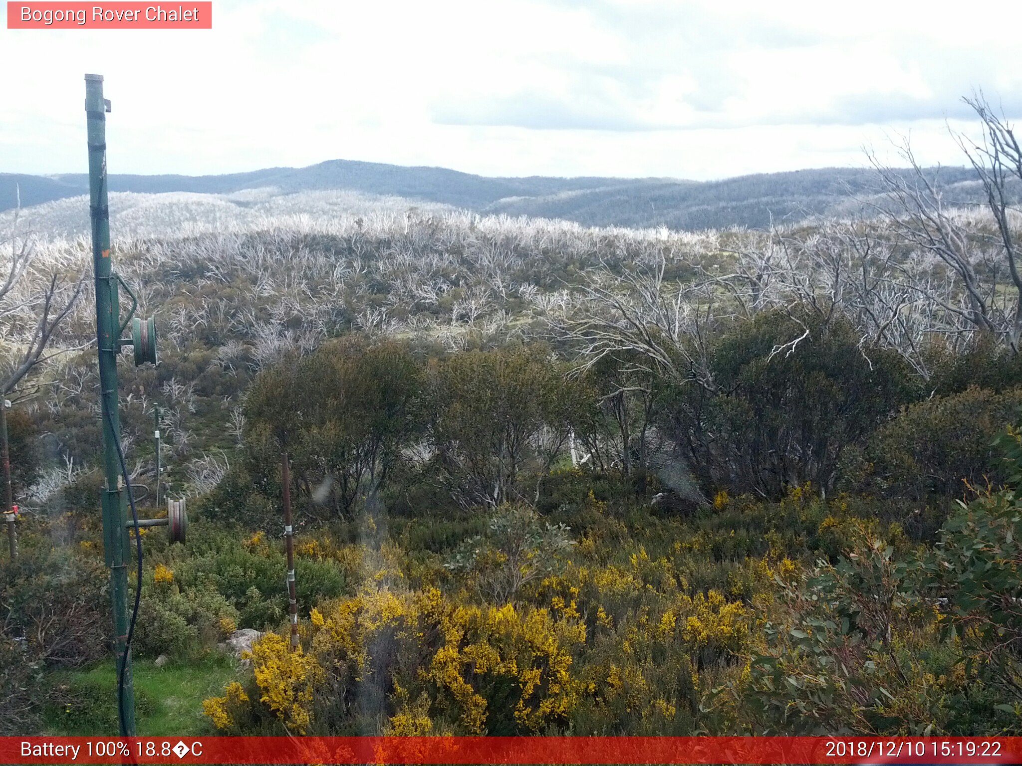 Bogong Web Cam 3:19pm Monday 10th of December 2018