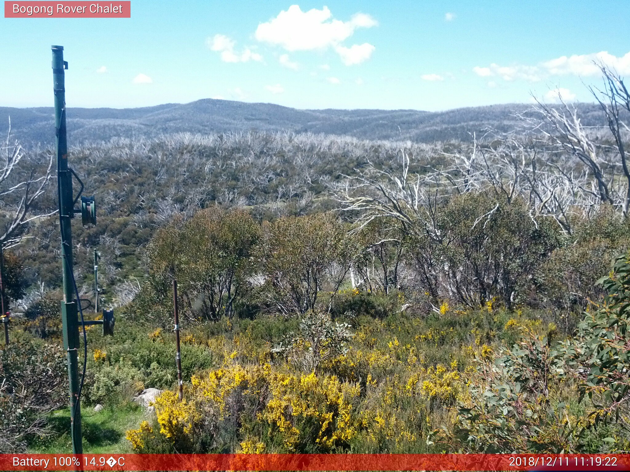 Bogong Web Cam 11:19am Tuesday 11th of December 2018