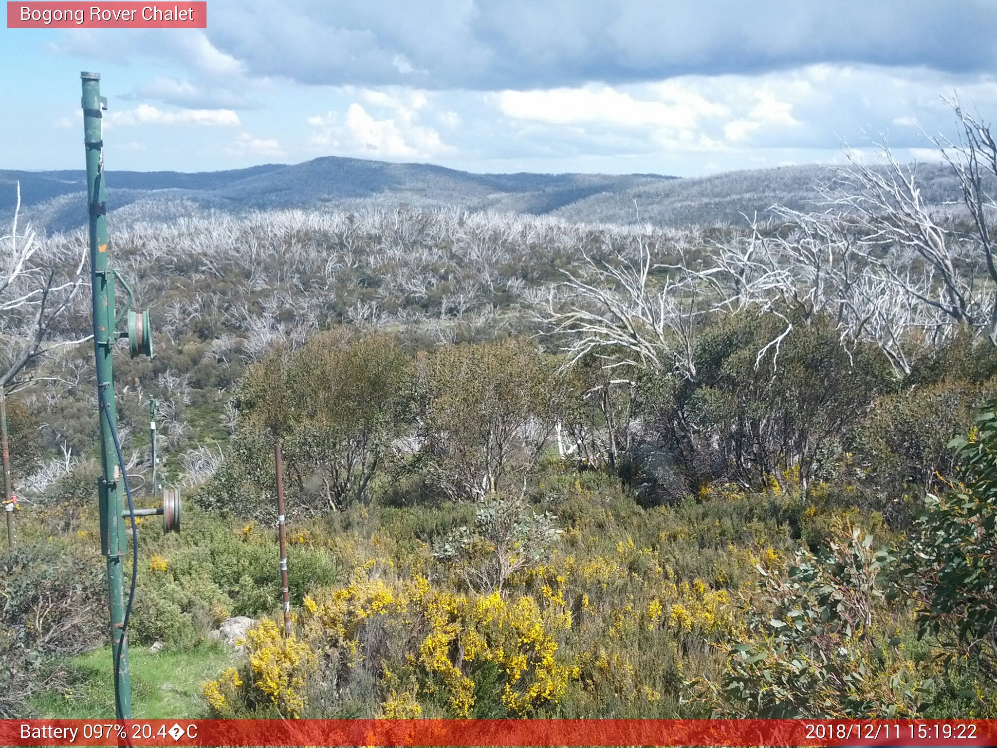 Bogong Web Cam 3:19pm Tuesday 11th of December 2018