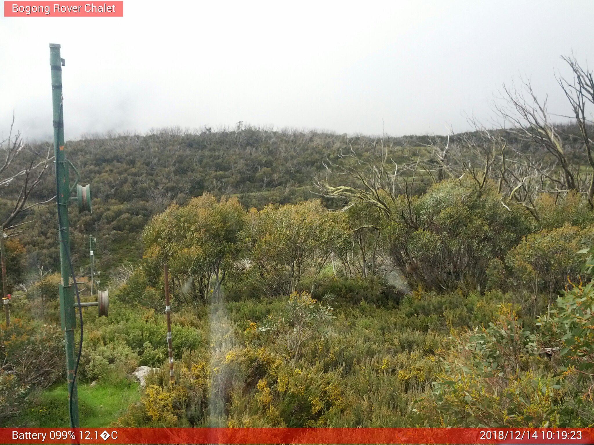 Bogong Web Cam 10:19am Friday 14th of December 2018