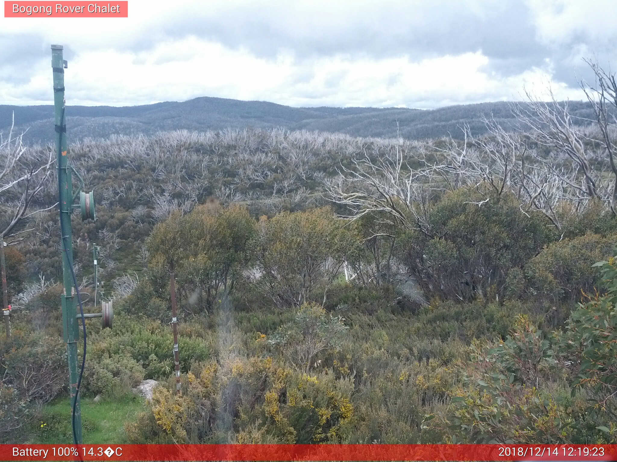 Bogong Web Cam 12:19pm Friday 14th of December 2018