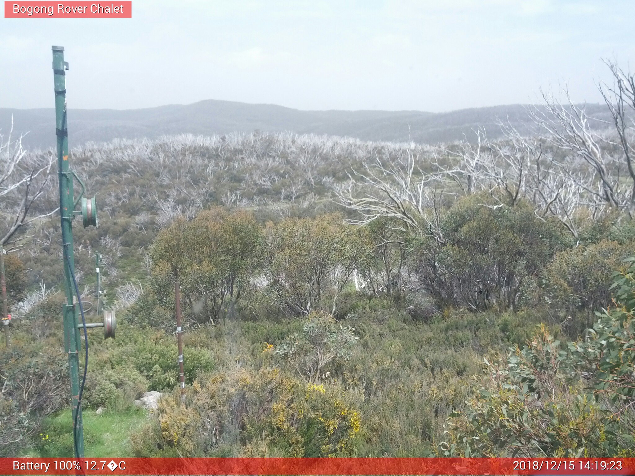 Bogong Web Cam 2:19pm Saturday 15th of December 2018