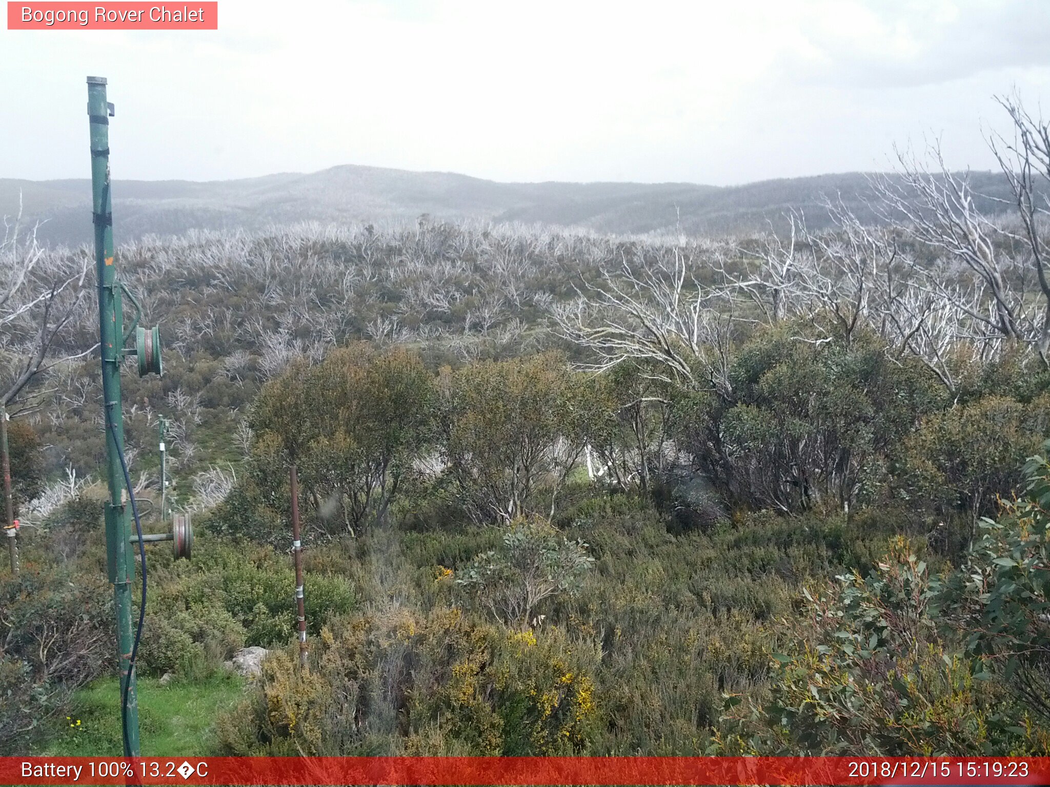 Bogong Web Cam 3:19pm Saturday 15th of December 2018