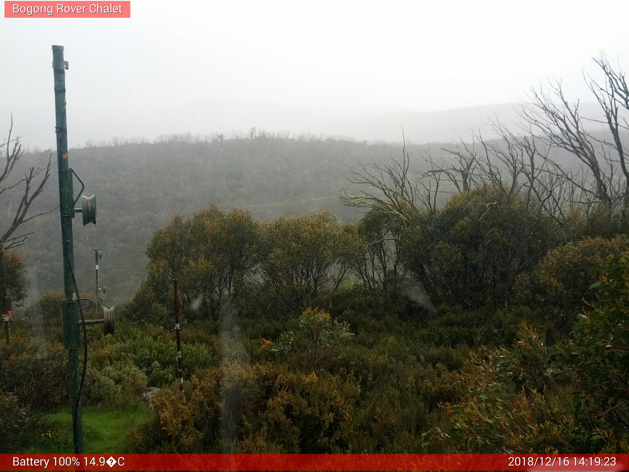 Bogong Web Cam 2:19pm Sunday 16th of December 2018